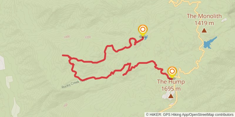 Wild Dog and Five Acre Plains Trail stage 2 Map
