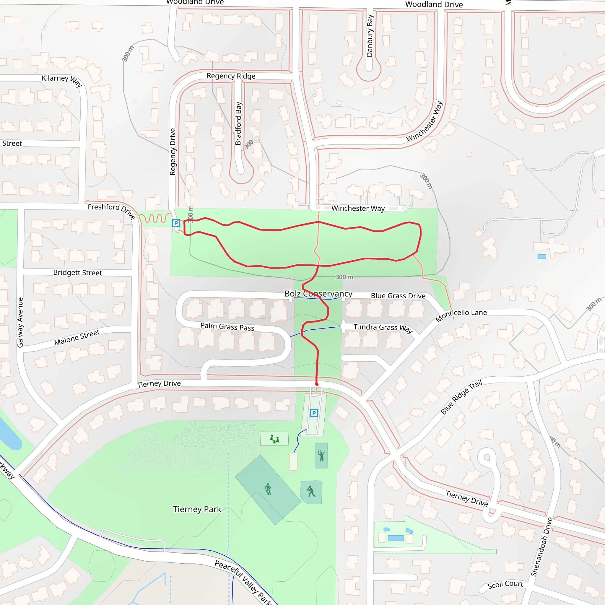Bolz Conservancy Loop mobile static map