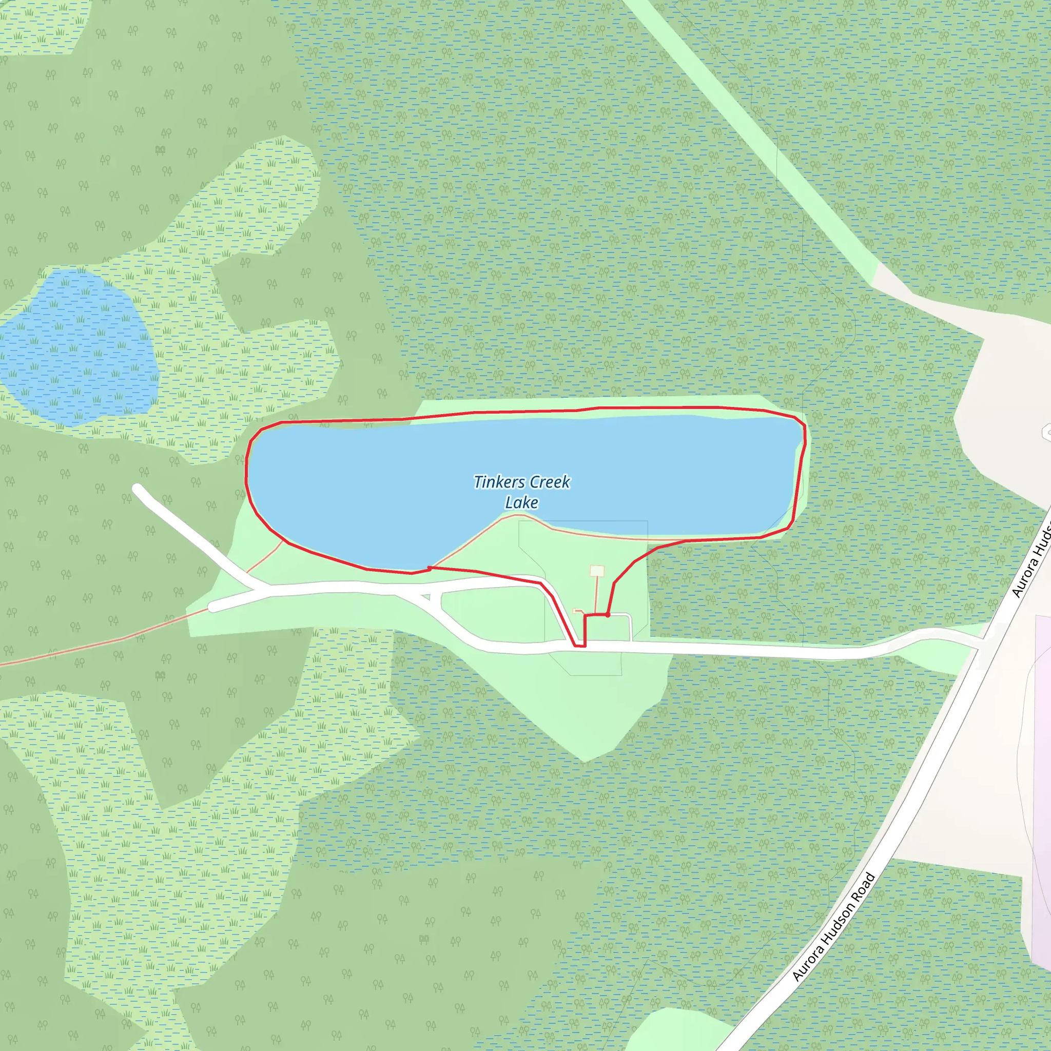 Tinkers Creek Lake Loop mobile static map