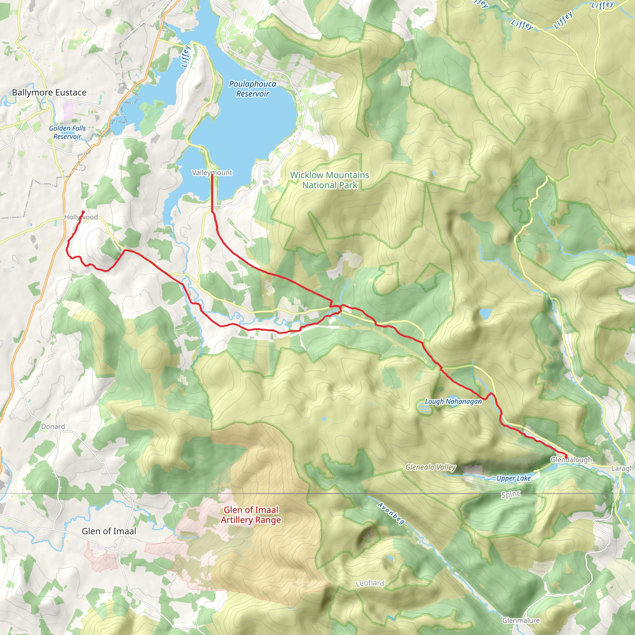 St Kevins Way Pilgrim Path mobile static map