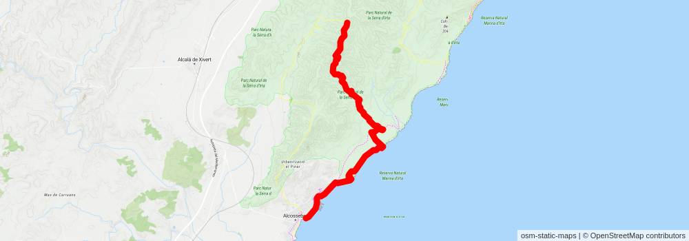 Irta - Camapanilles - Cañada Real - Del Clot de Diumenge PR CV 431 stage 2 Map