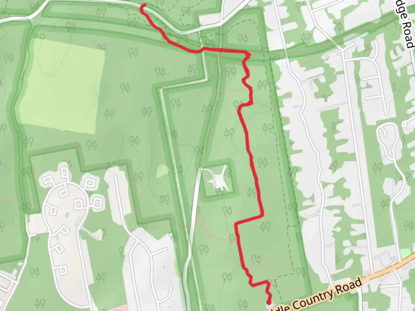 An image depicting the trail Paumanok Path Connector Trail and its surrounding area.