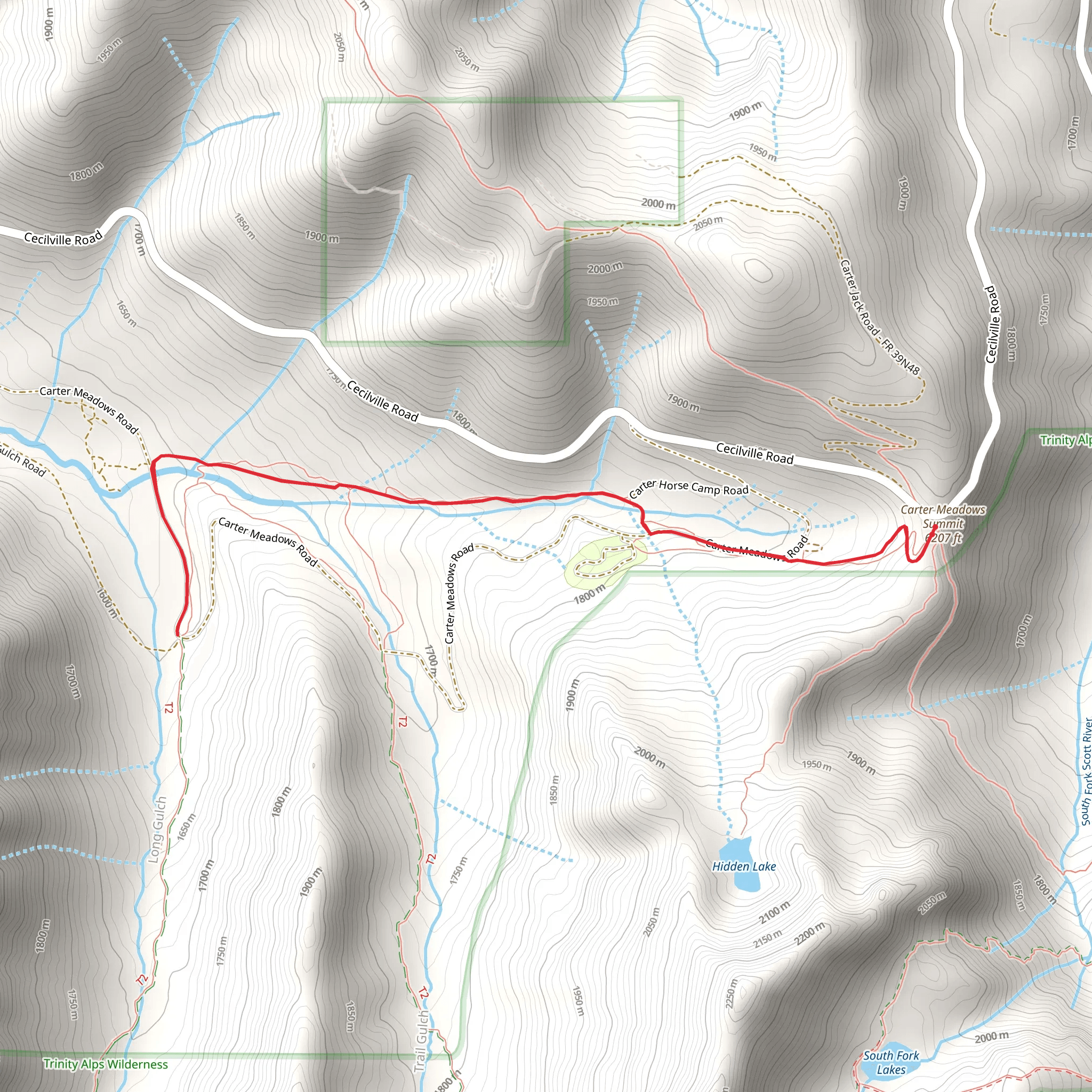 Carter Meadows Interior Trail mobile static map