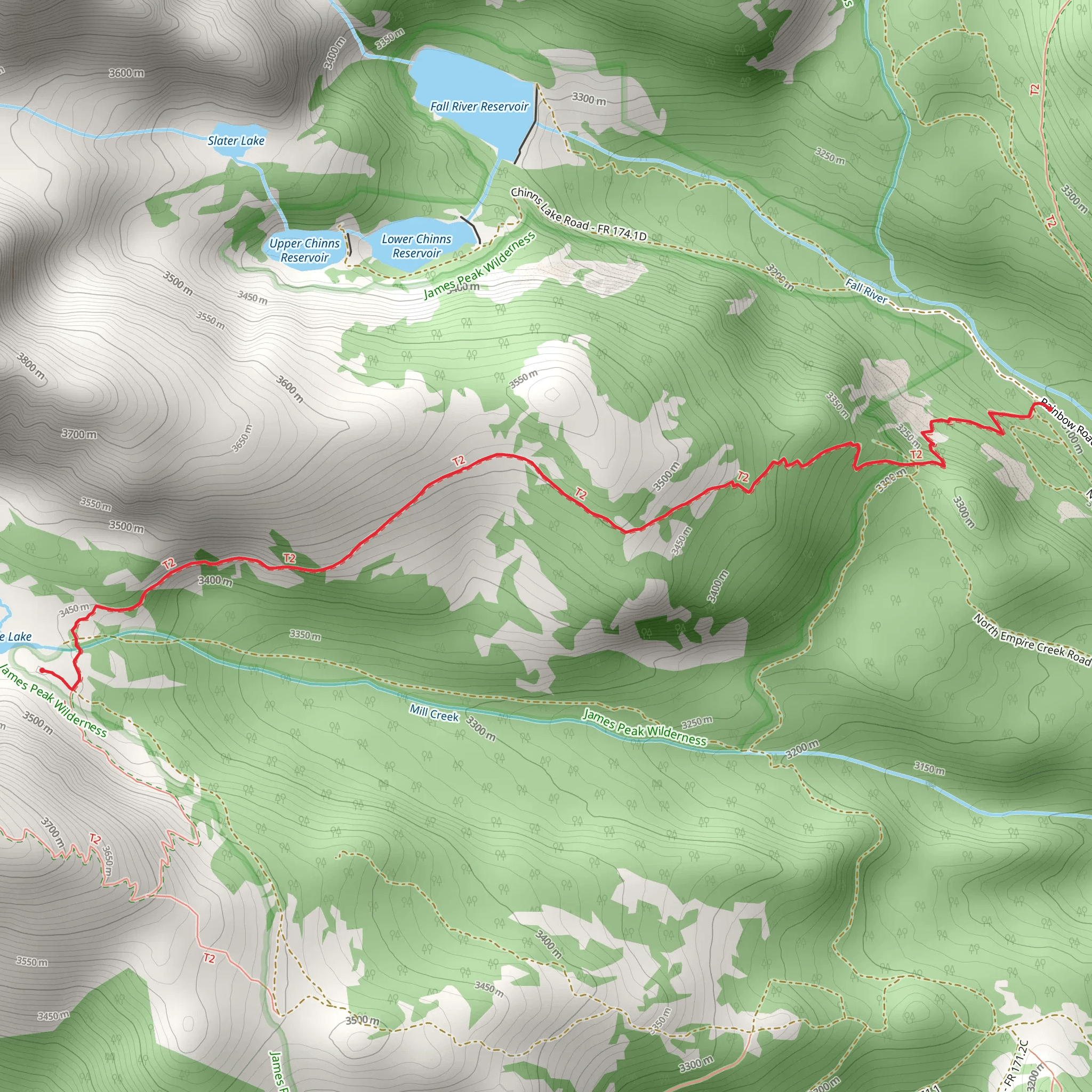 Mill Creek Ridge Trail mobile static map
