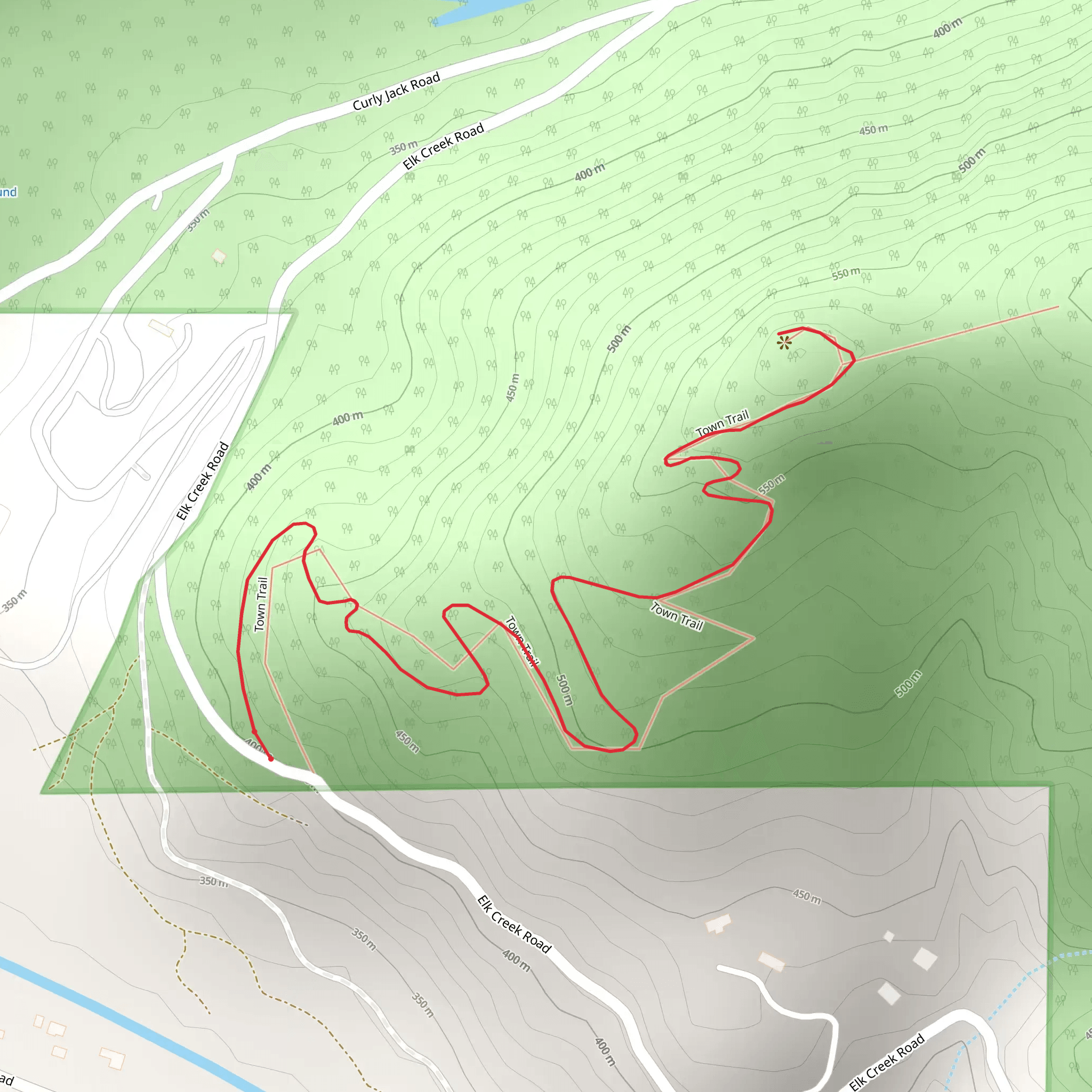 Happy Camp Town Trail mobile static map