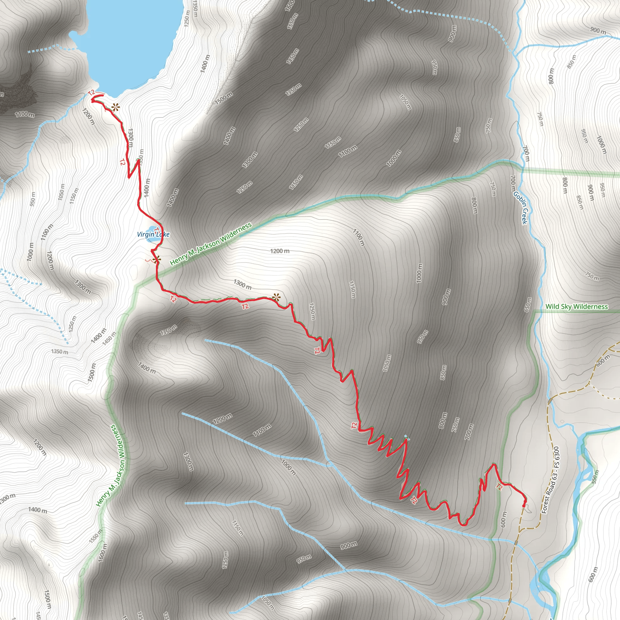 Blanca Lake Trail mobile static map
