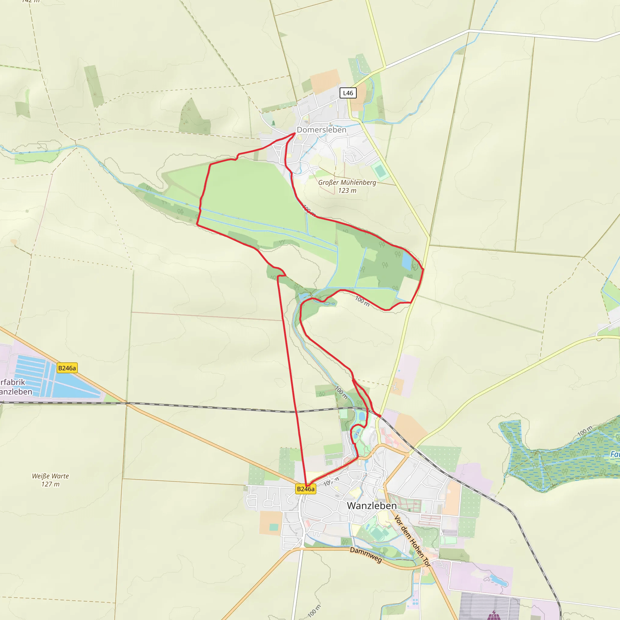 Wanzleben to Domersleben Loop mobile static map