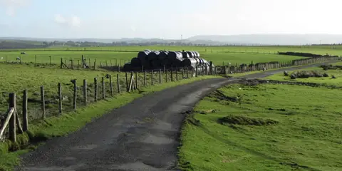 An image depicting the trail Rhymney Valley Ridgeway Walk and its surrounding area.