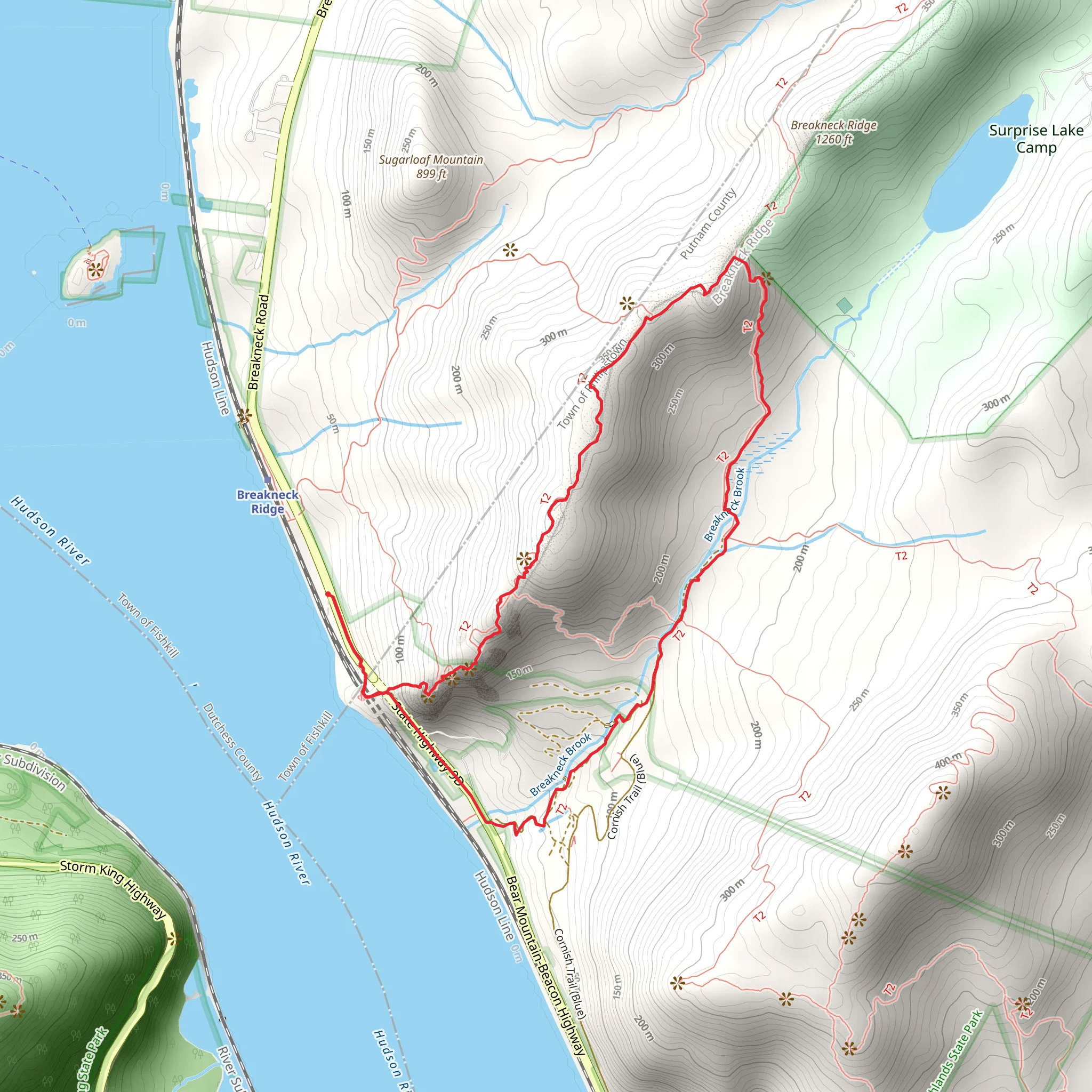 Breakneck Brook via Notch Trail mobile static map