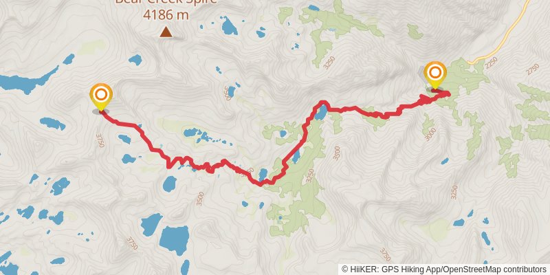 Italy Pass via Pine Creek Pass Trail stage 2 Map