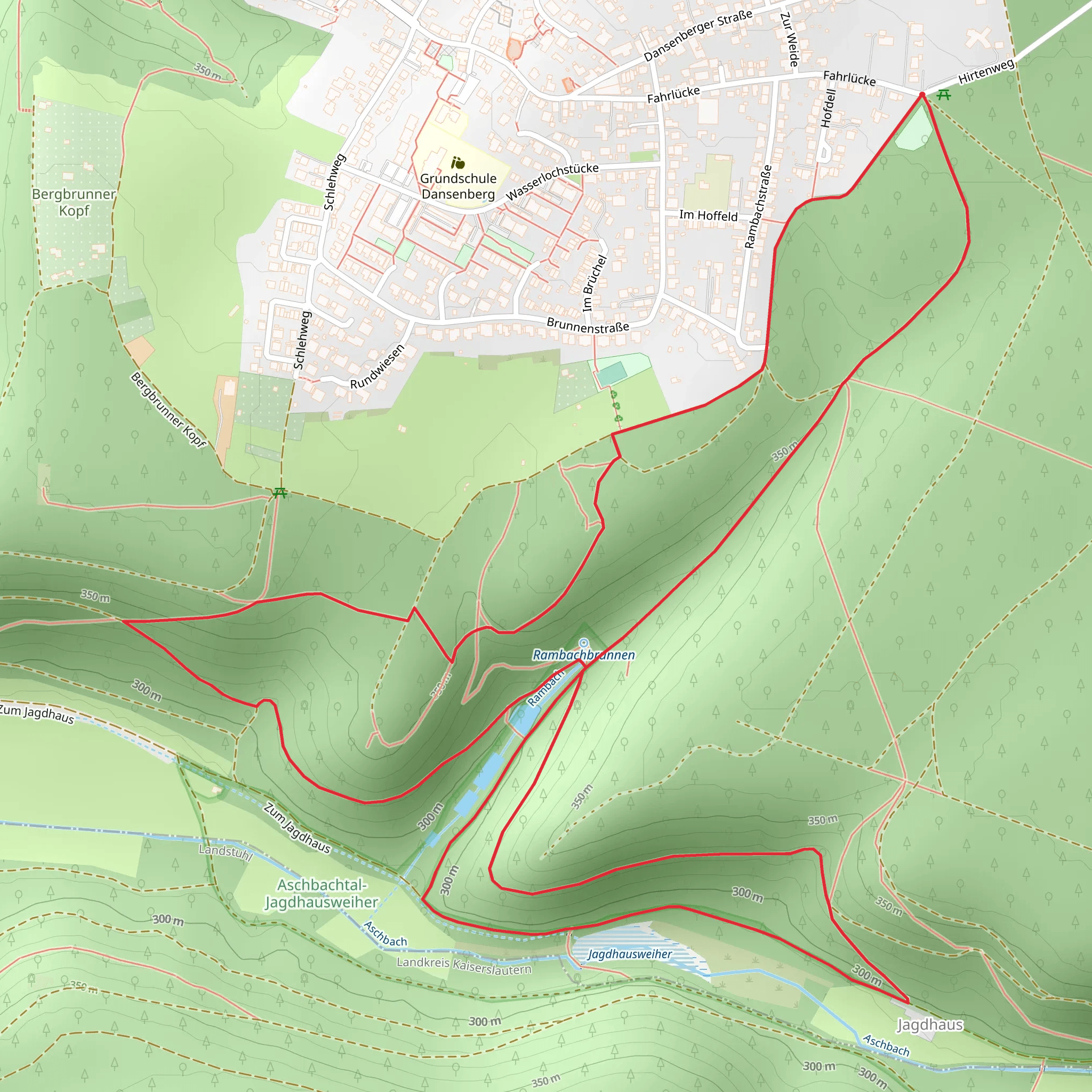 Rambachbrunnen and Jagdhausweiher Loop mobile static map