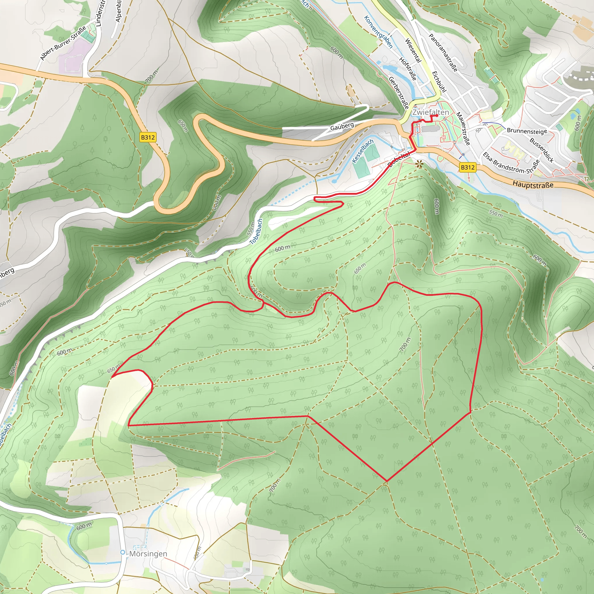 Zwiefalten Loop mobile static map