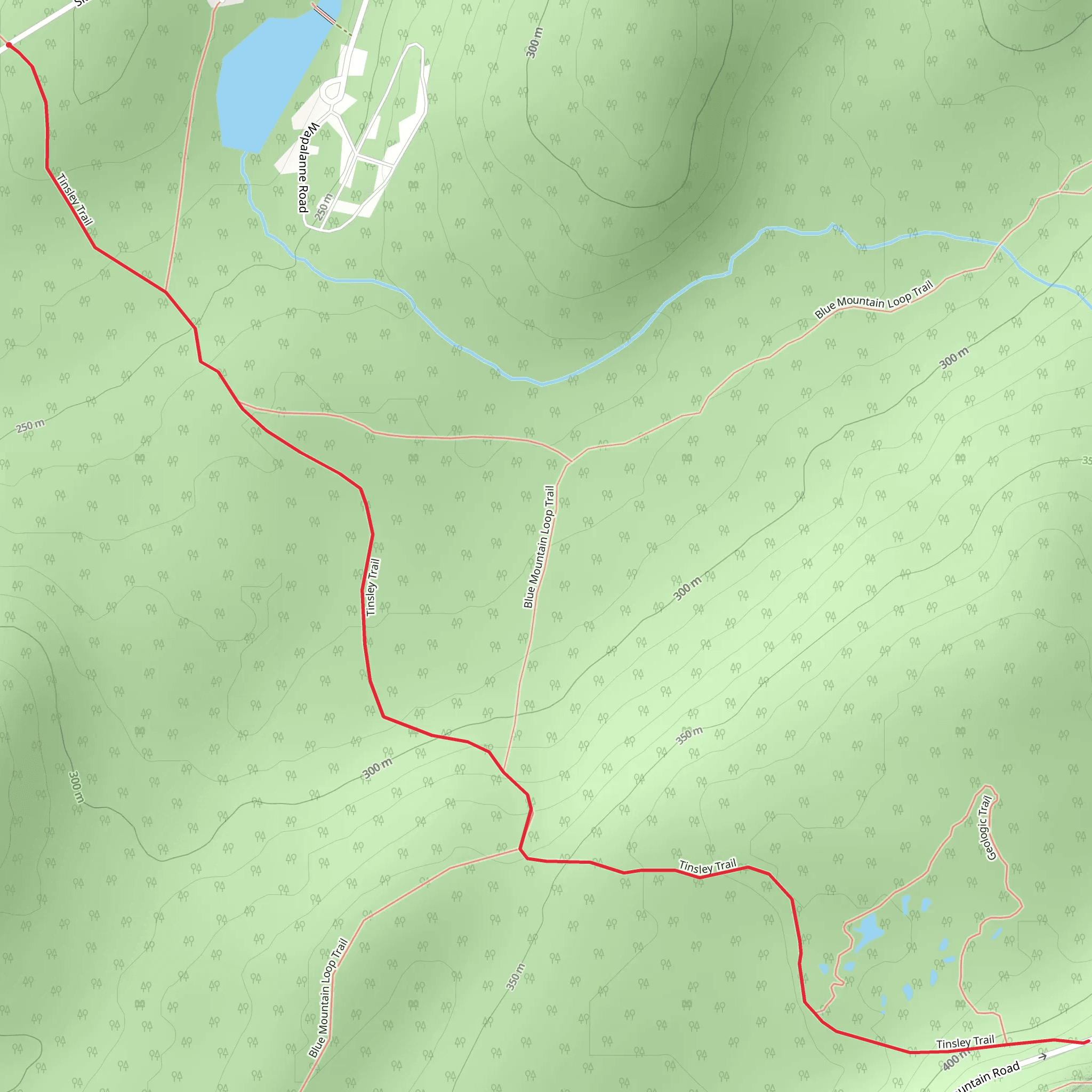 Tinsley Trail mobile static map
