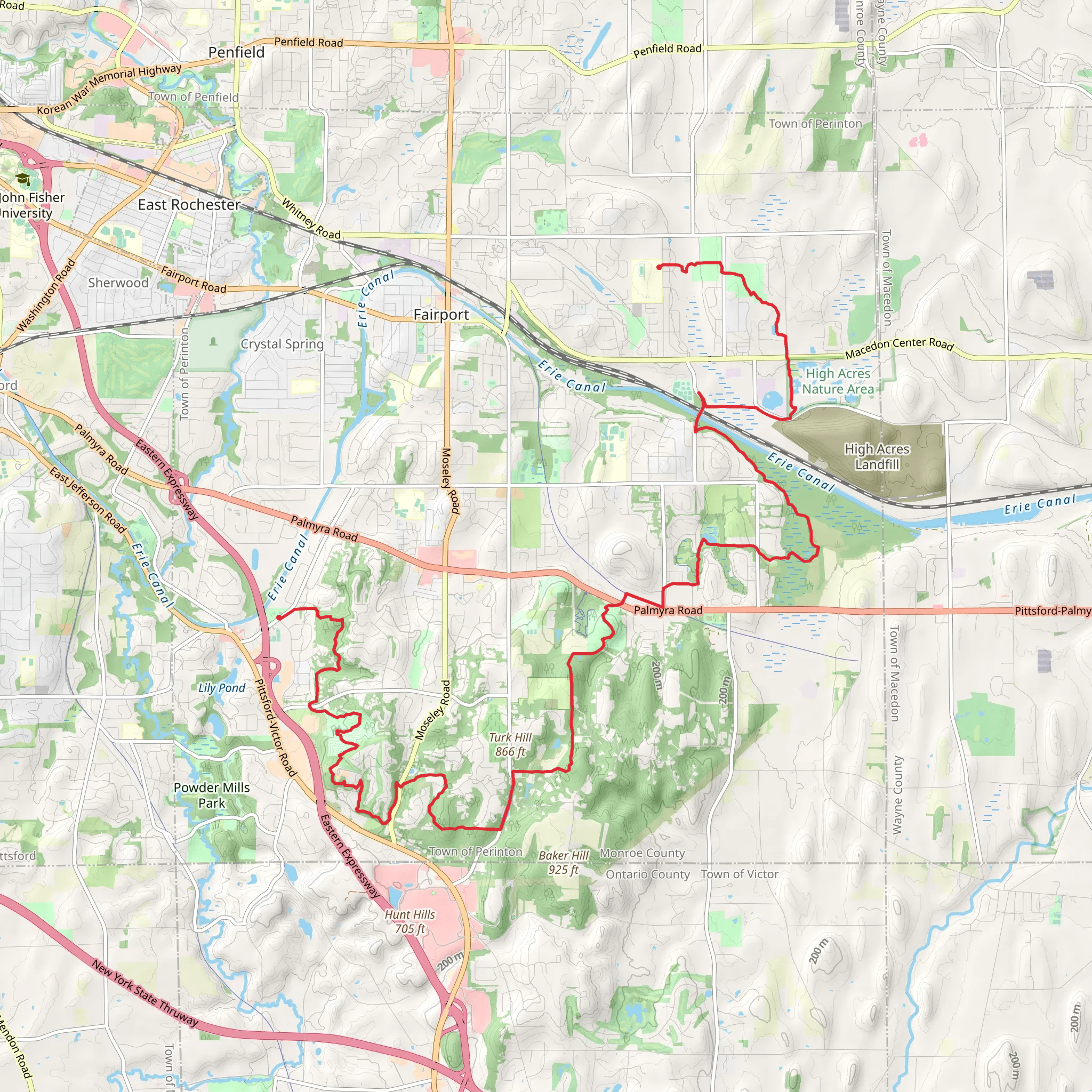 Crescent Trail mobile static map