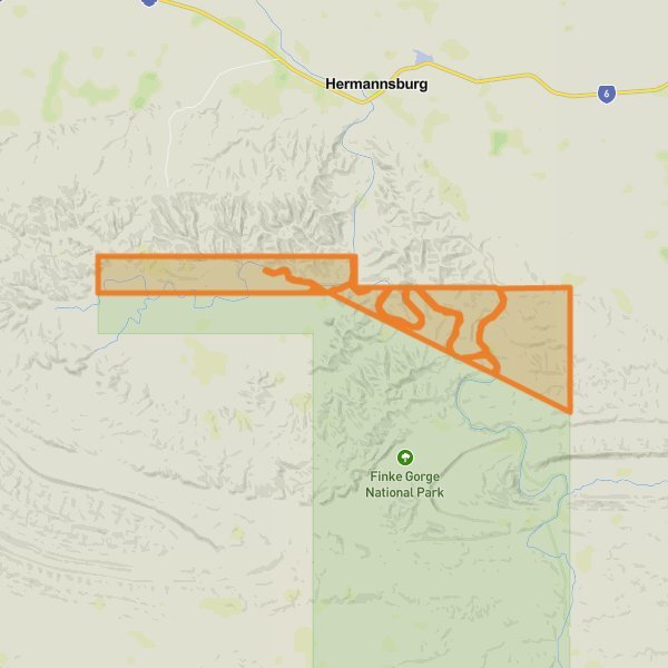 Finke Gorge National Park mobile static map