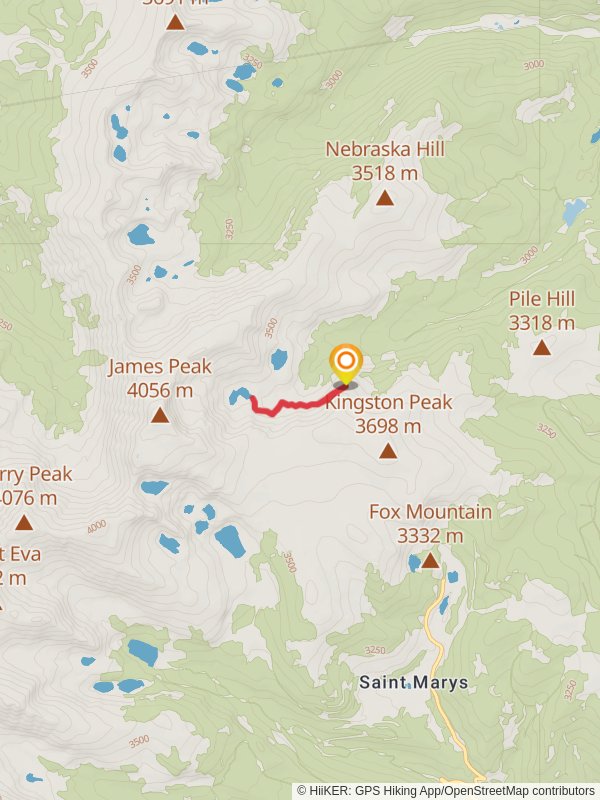 James Peak Lake Trail mobile static map