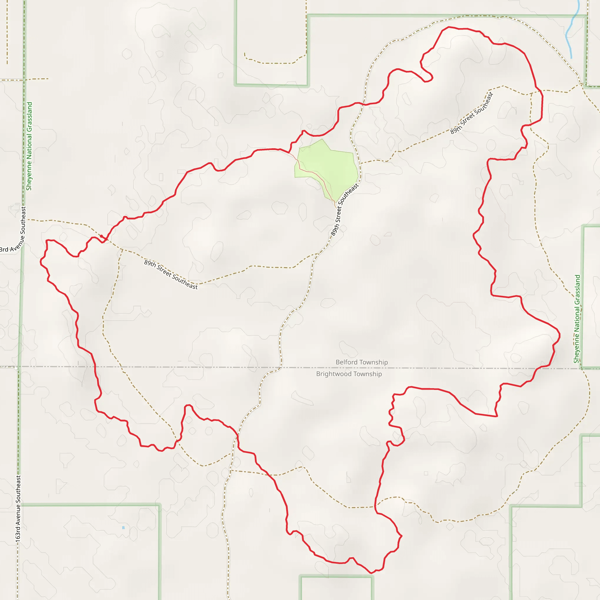 Hankinson Hills Loop Trail mobile static map