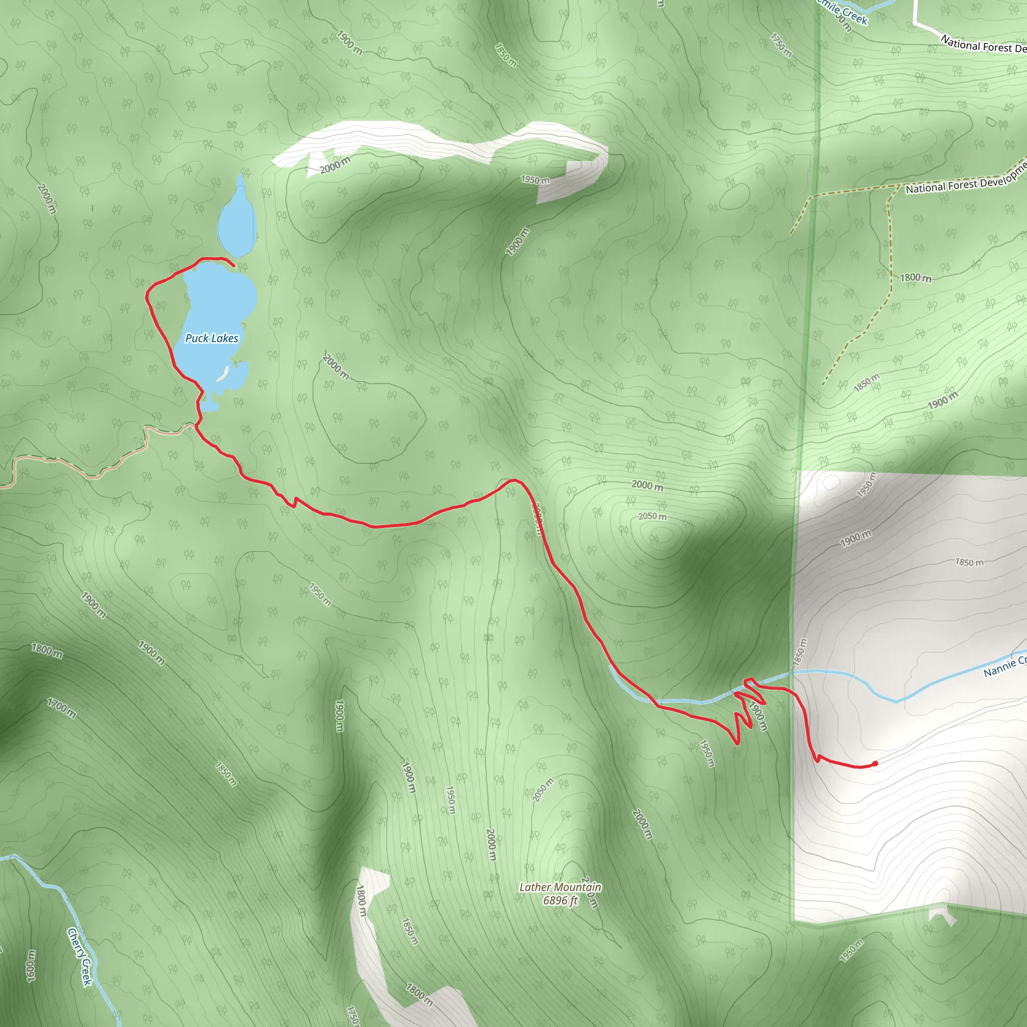 Puck Lake Trail mobile static map