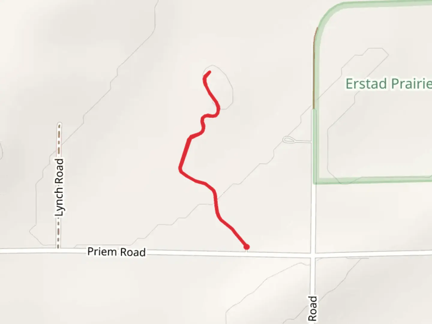 An image depicting the trail Priem Road and its surrounding area.