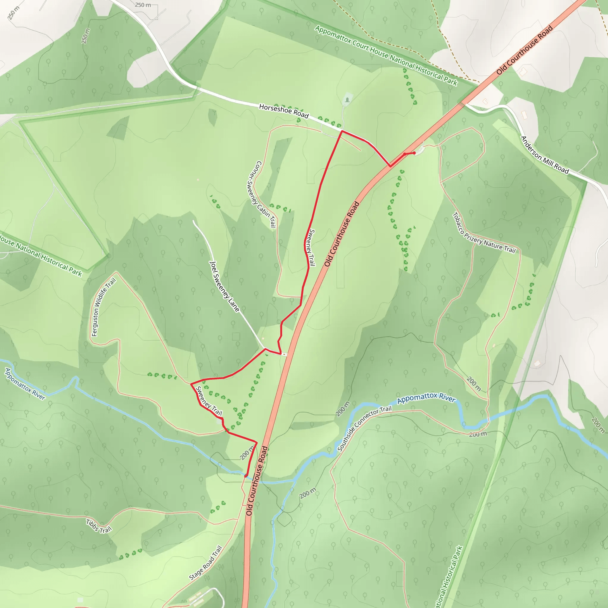 Sweeney Trail mobile static map