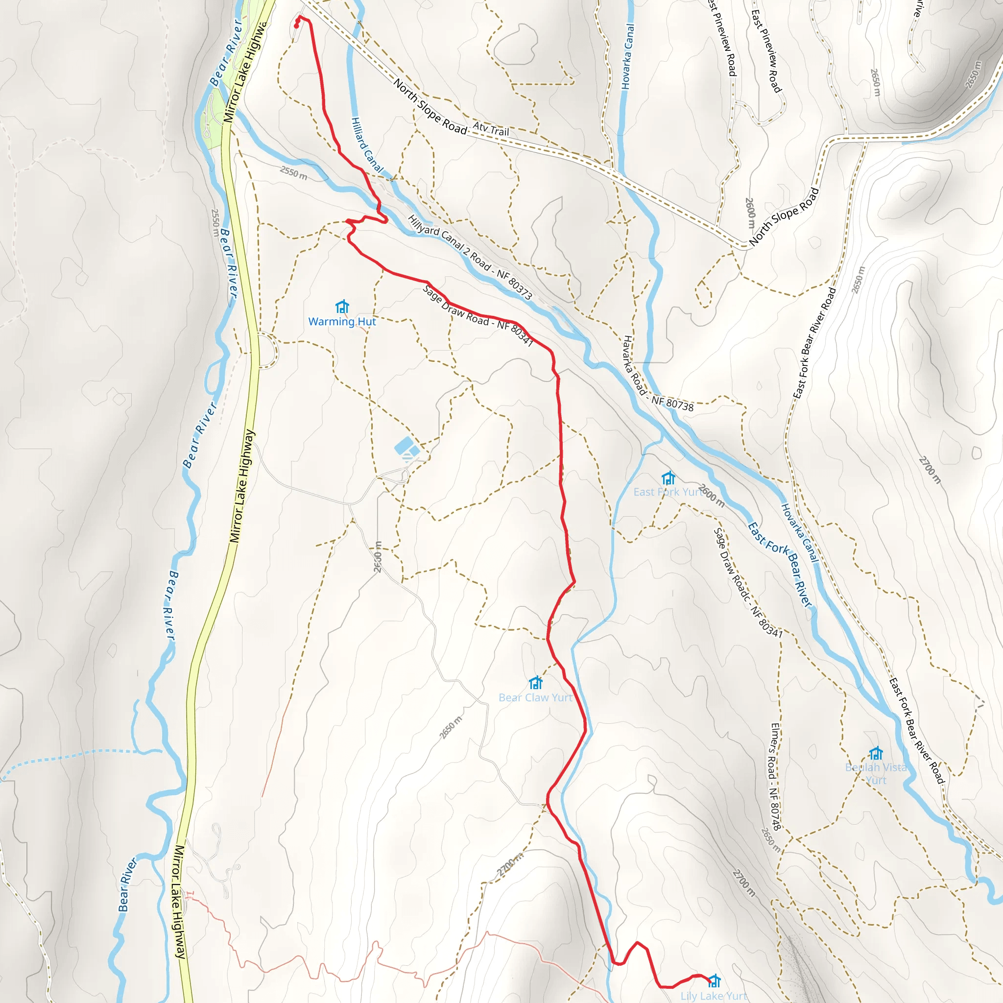 Wolverine Trail mobile static map