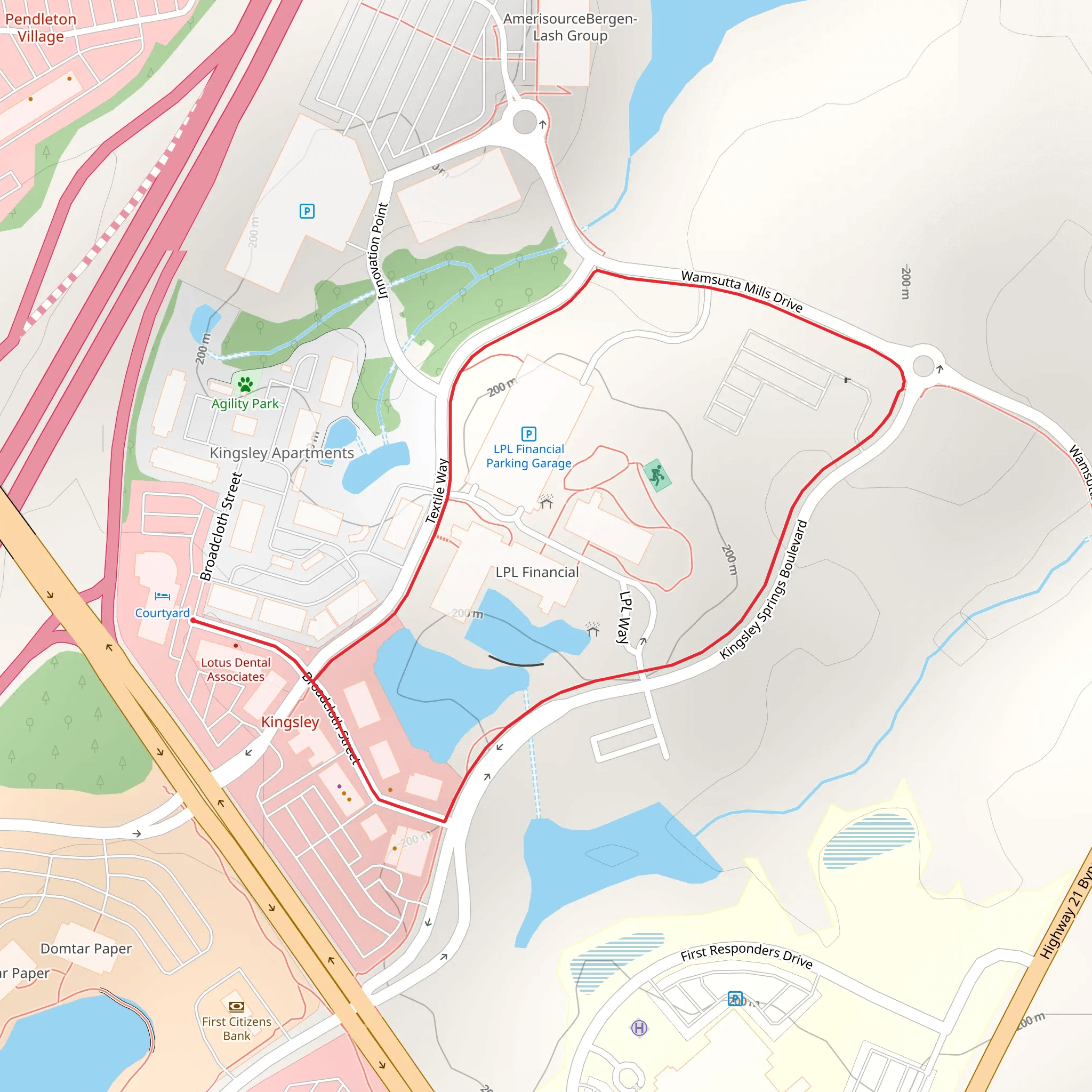 Kingsley Lake Loop mobile static map