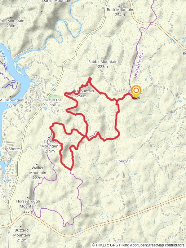 Lick Mountain via Uwharrie Loop Trail