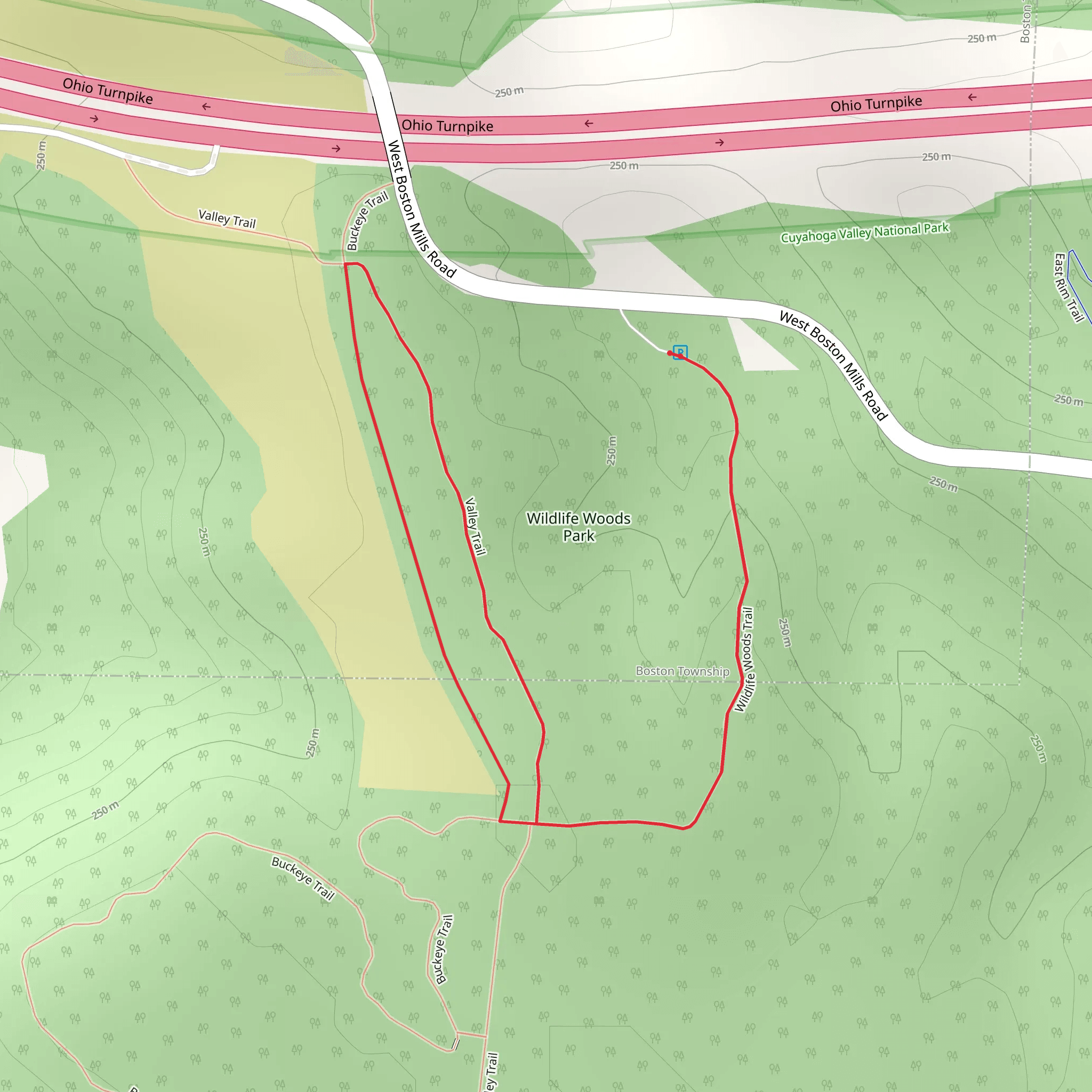 Wildlife Woods Loop mobile static map