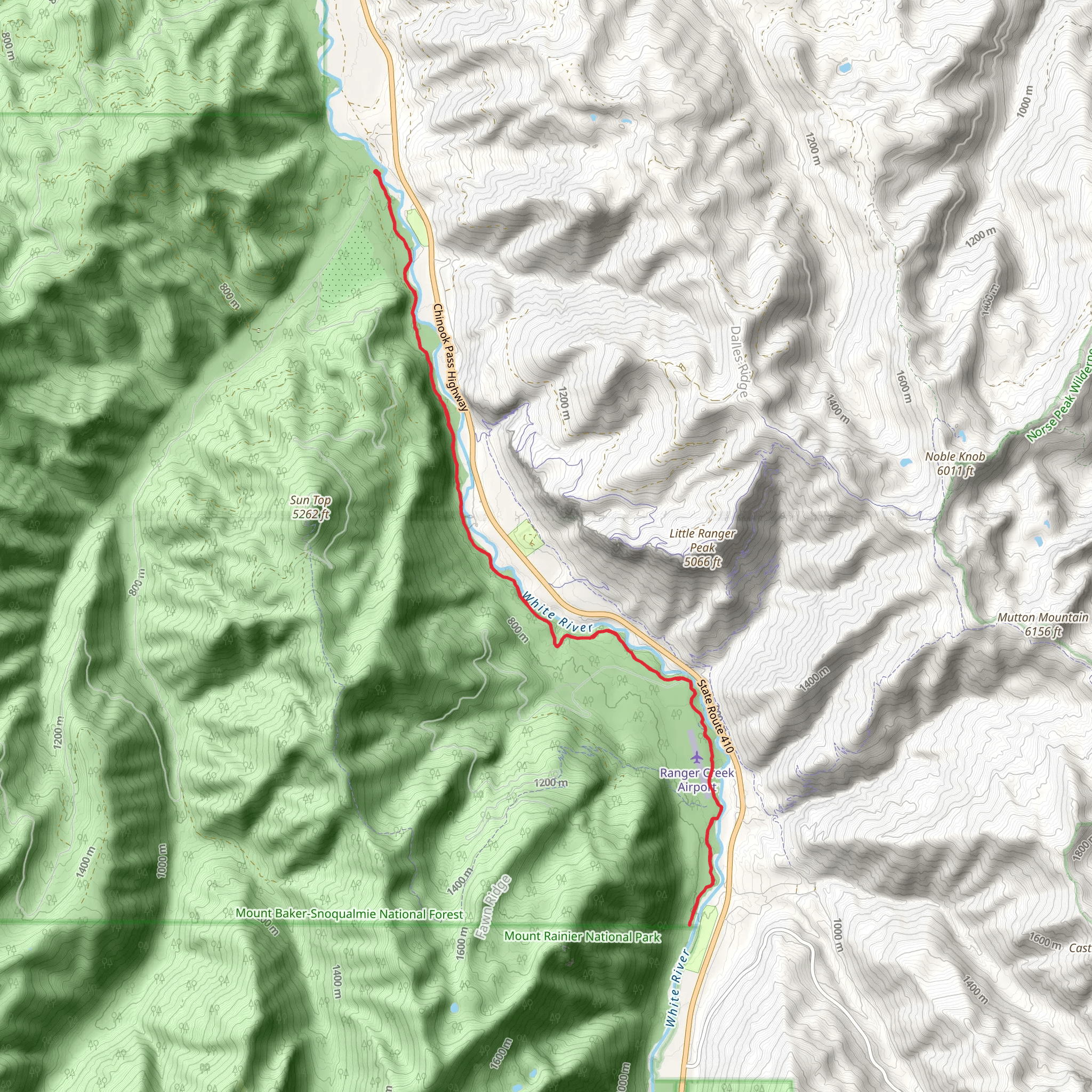 Skookum Flats Trail mobile static map