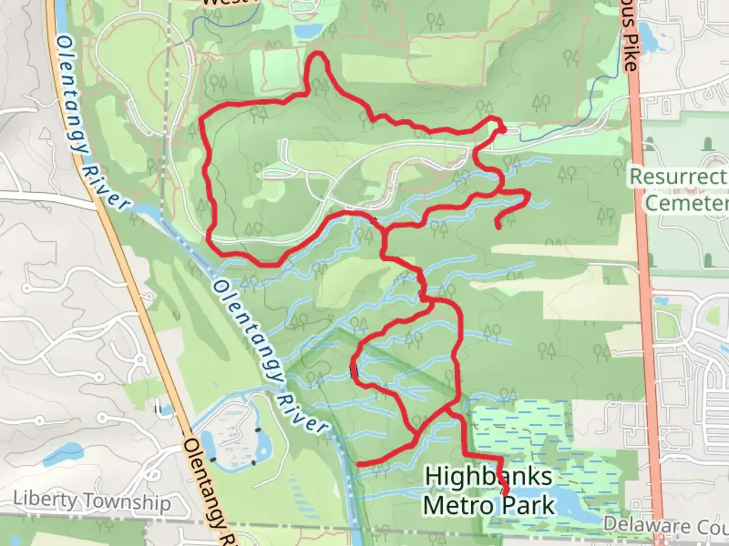 An image depicting the trail Overlook and Dripping Rock Loop Trail and its surrounding area.