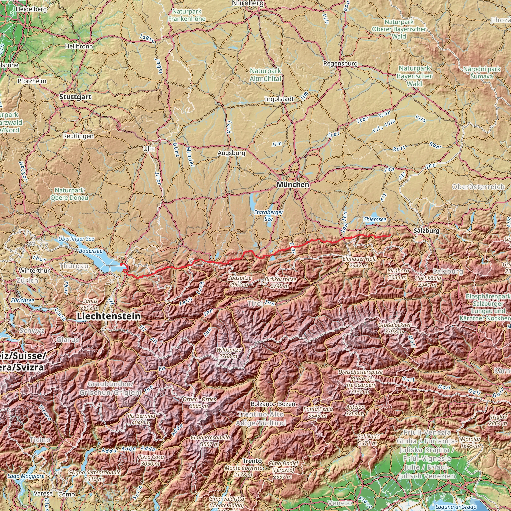 Maximiliansweg mobile static map