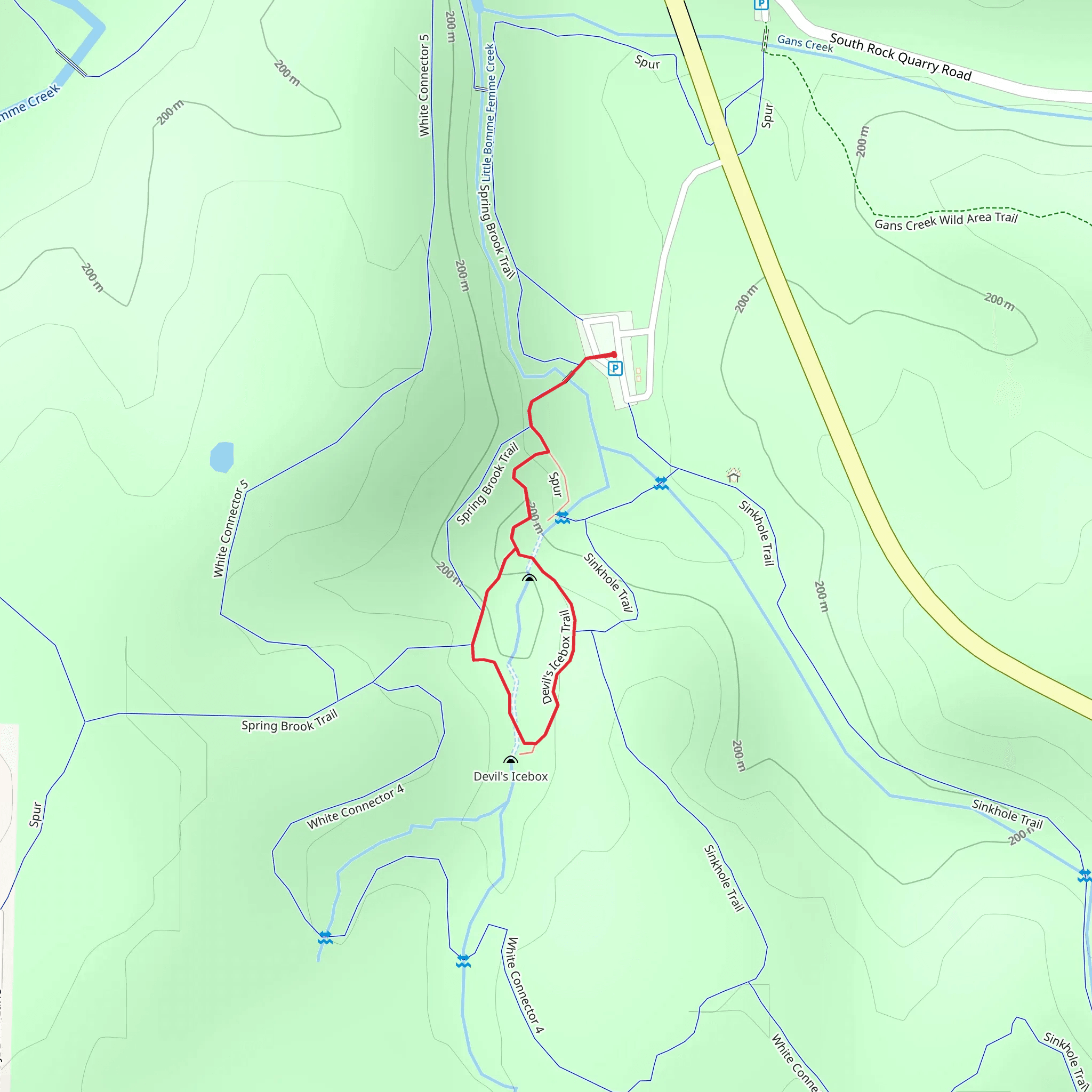 Devil's Icebox Loop Trail mobile static map