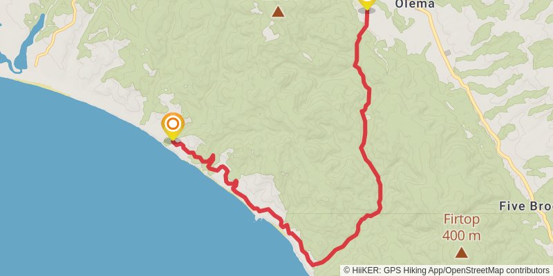 Woodward, Coast and Bear Valley Loop Trail stage 2 Map