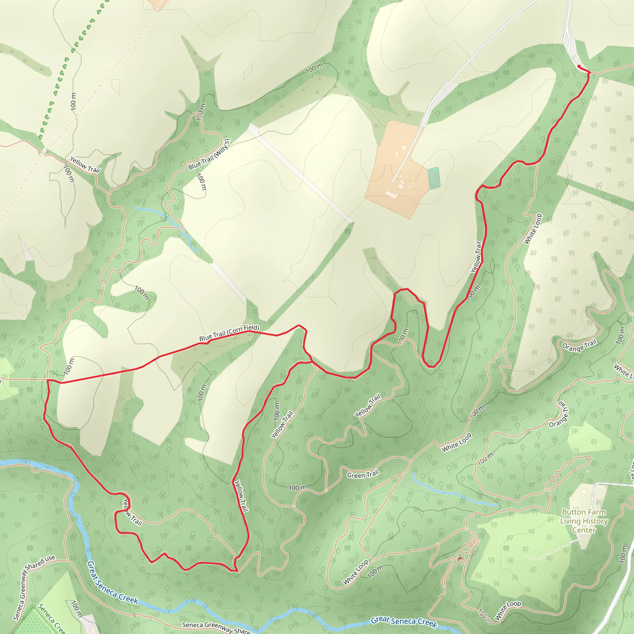 Great Seneca Creek Loop mobile static map