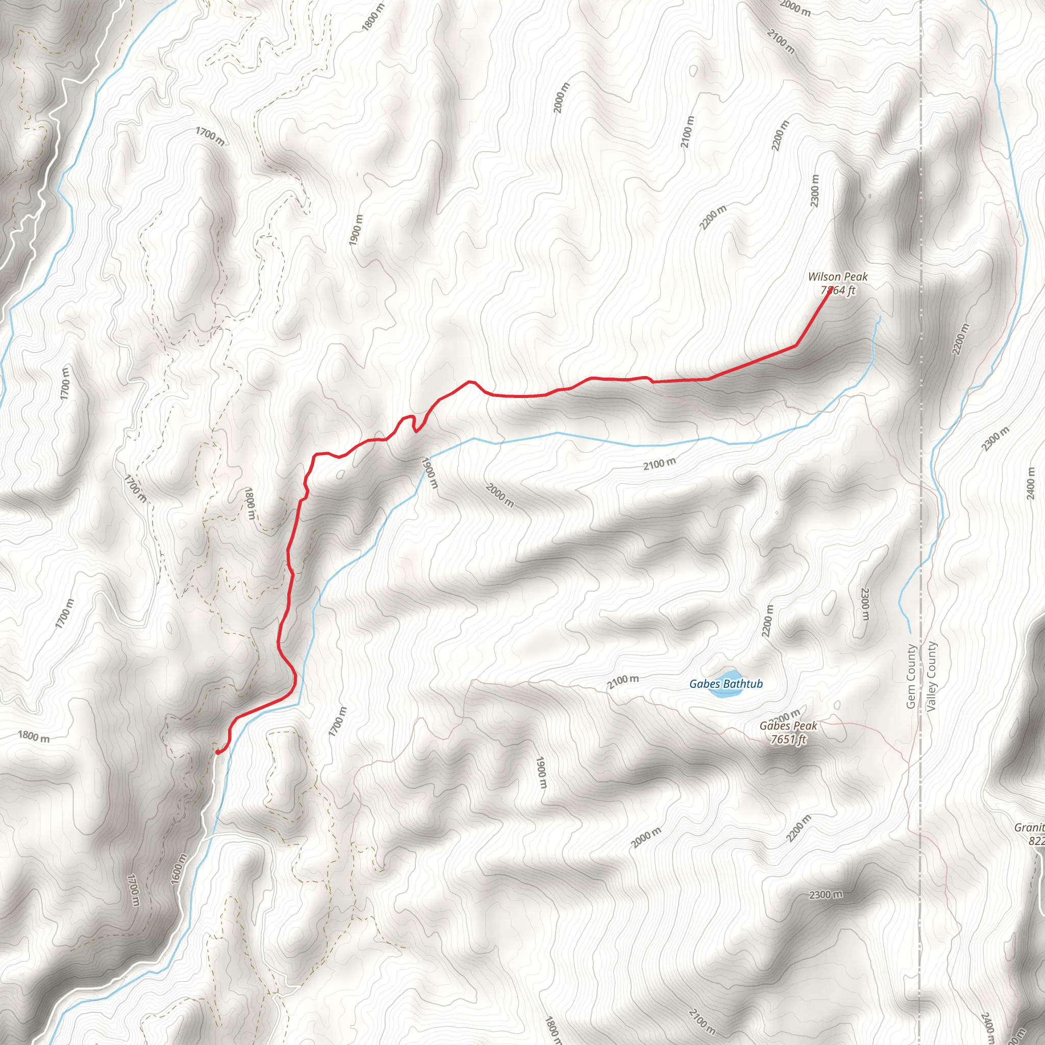 Wilson Peak via Wilson Corrals Trail mobile static map