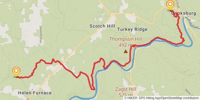 North Country Trail - Pennsylvania stage 14 Map