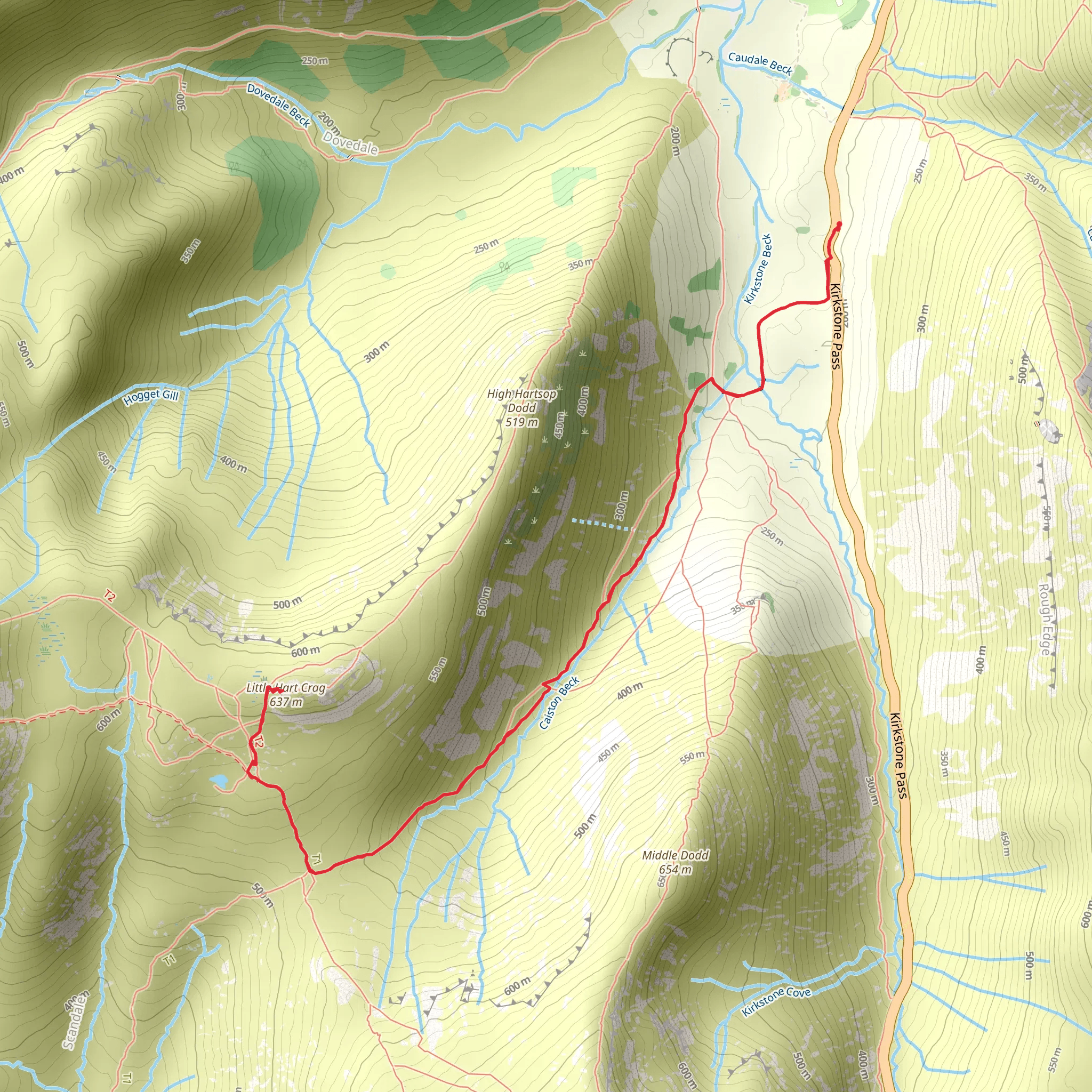 Little Hart Crag mobile static map