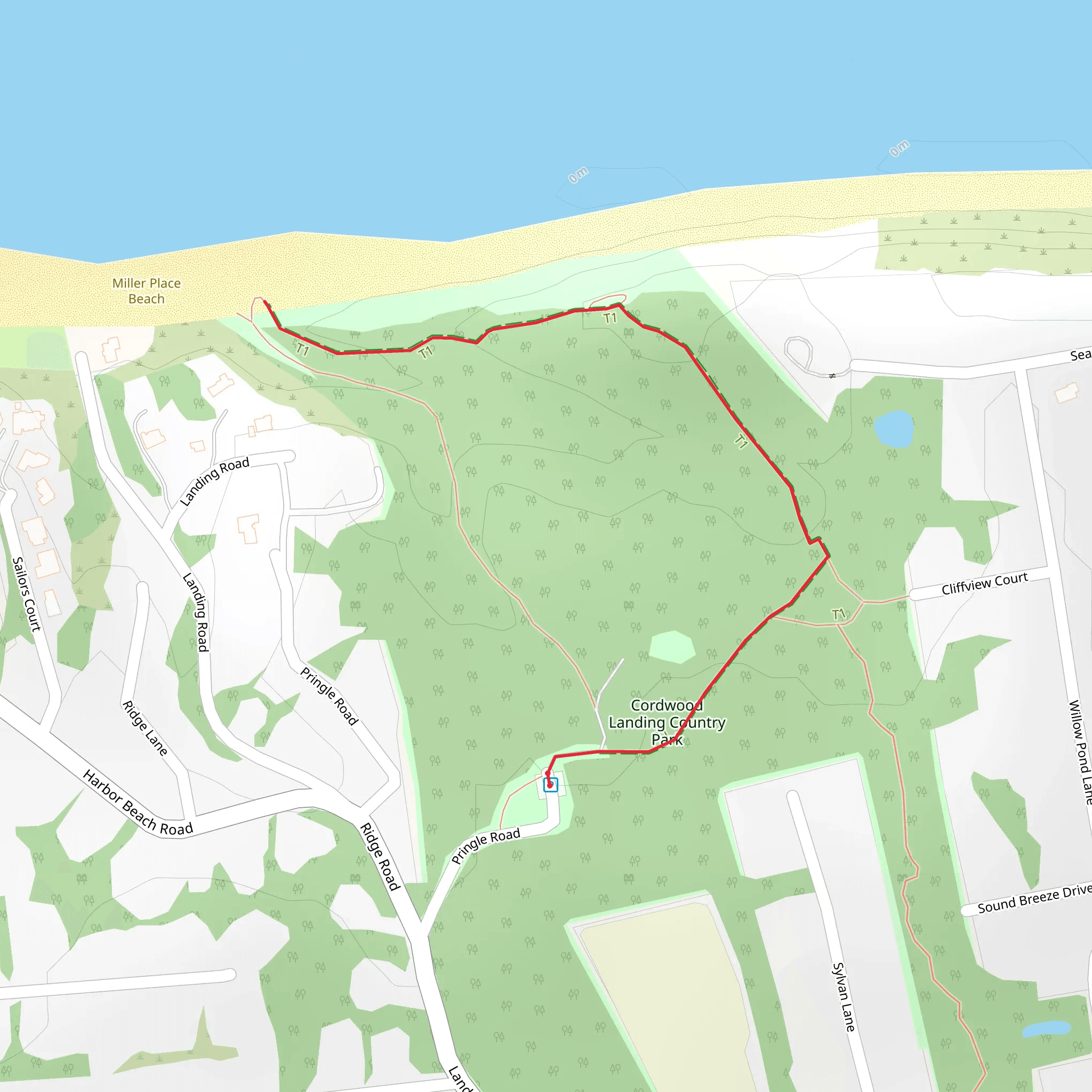 Cordwood Landing Country Park from Pringle Road mobile static map