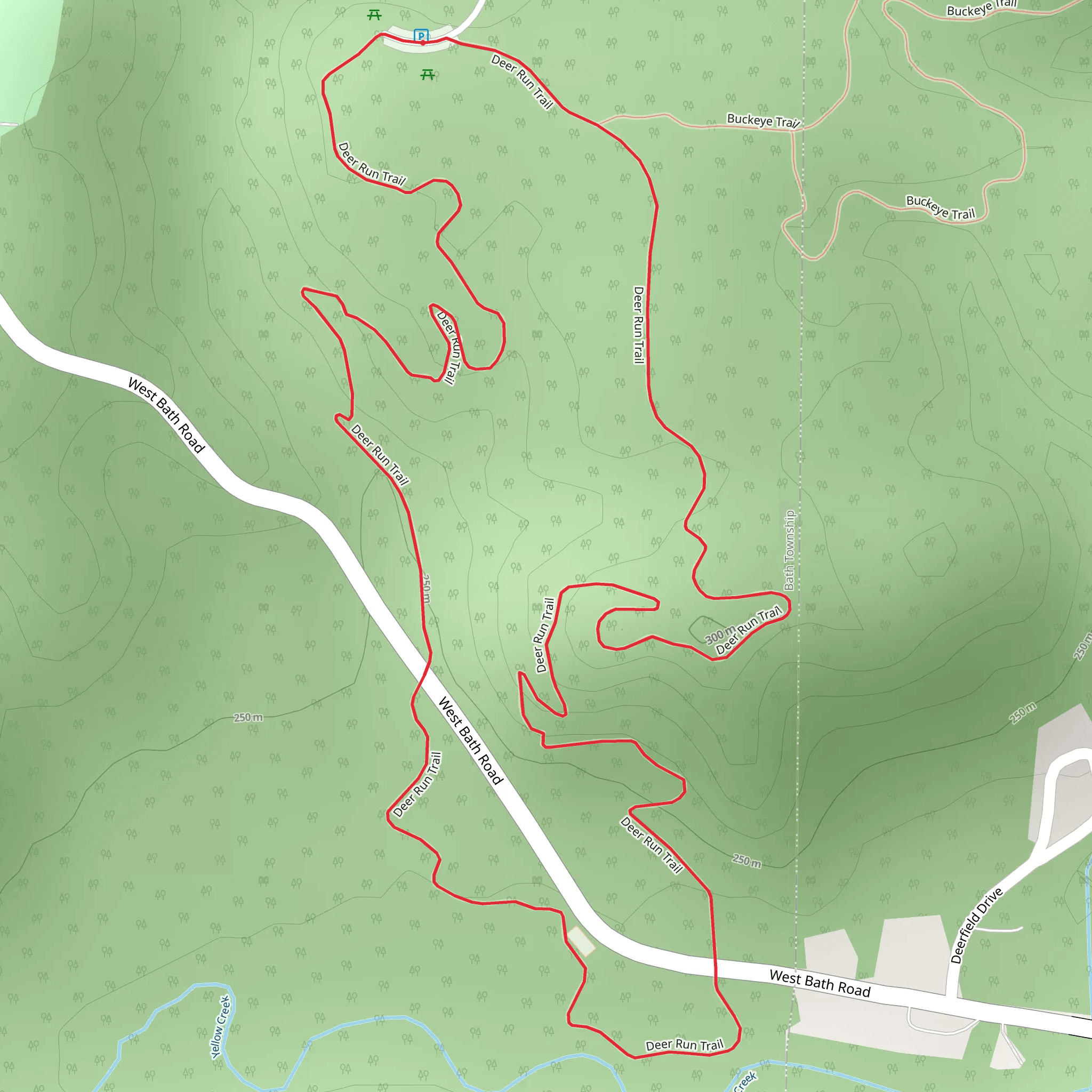 Buckeye and Deer Run Loop Trail mobile static map