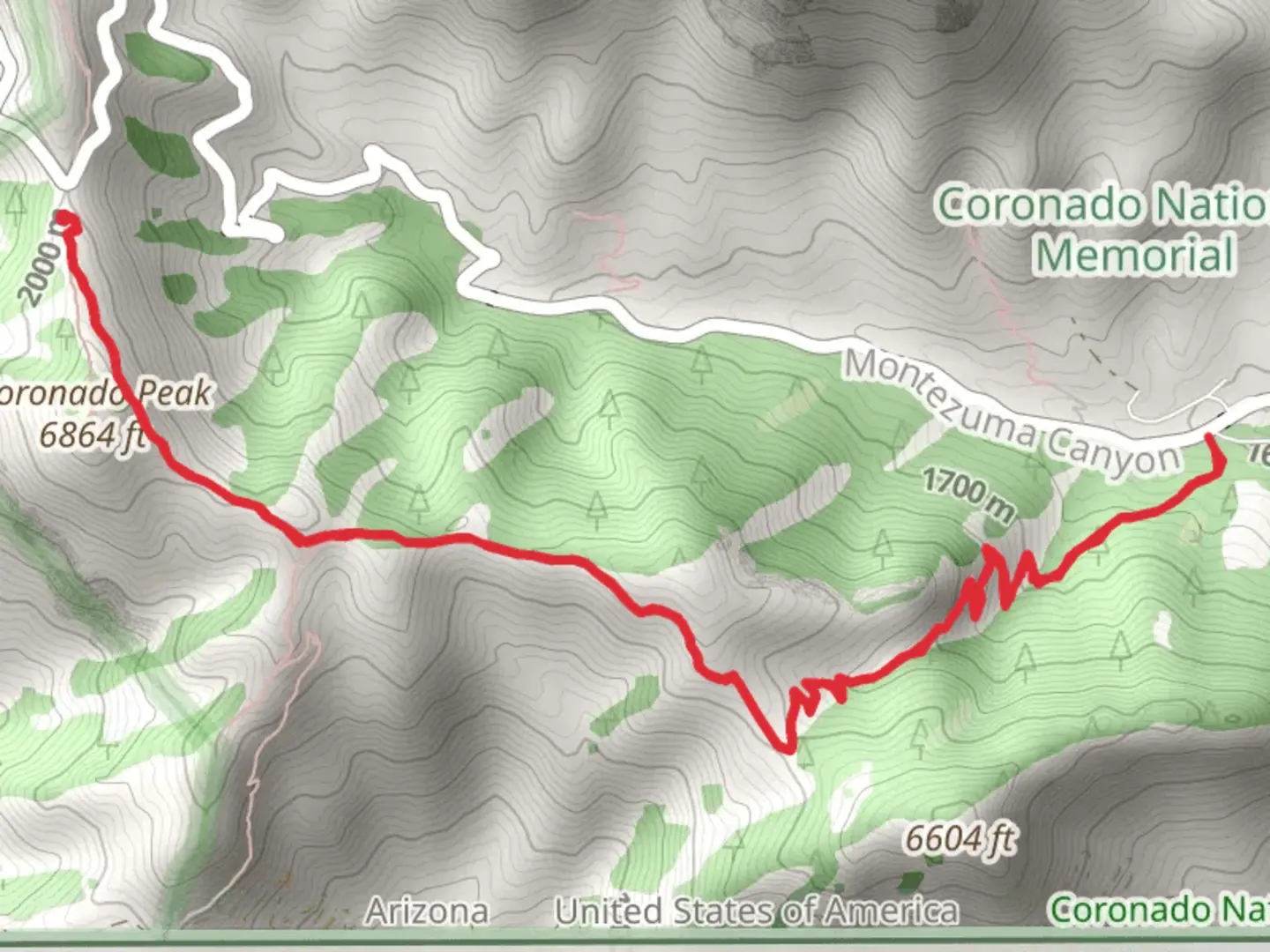An image depicting the trail Joe's Canyon Trail from Montezuma Canyon Road and its surrounding area.