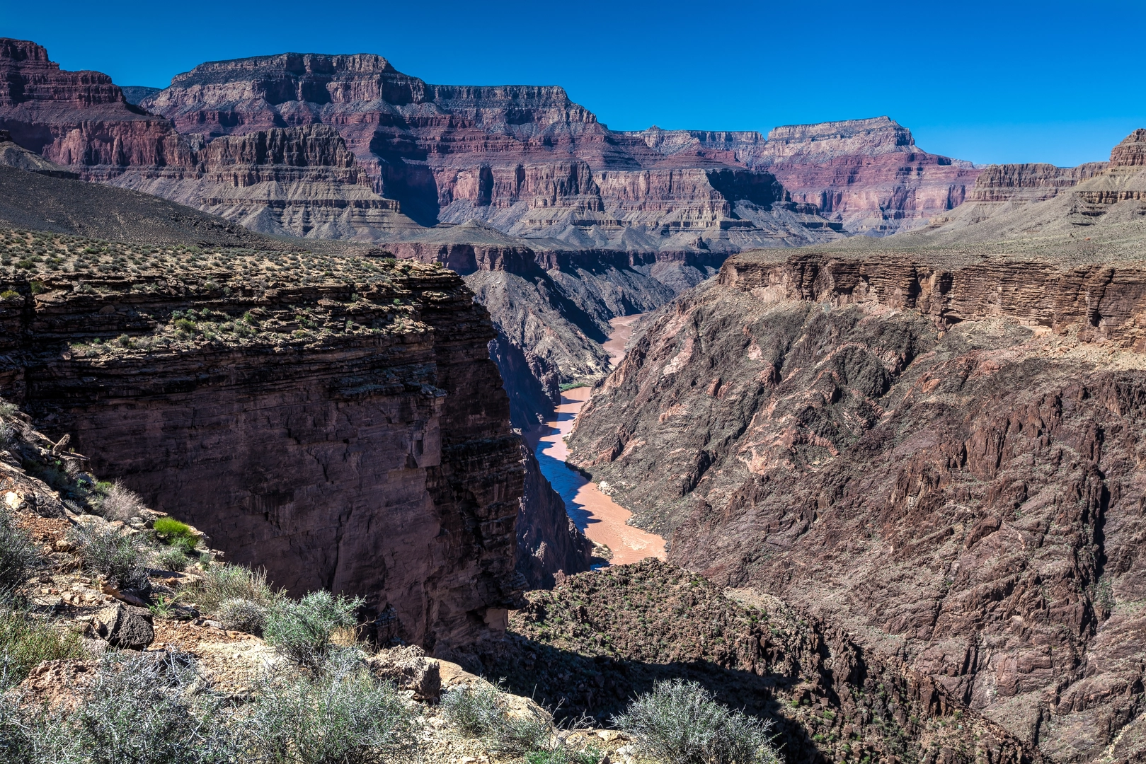 An image depicting the trail Tonto Trail - Boucher to South Pass and its surrounding area.