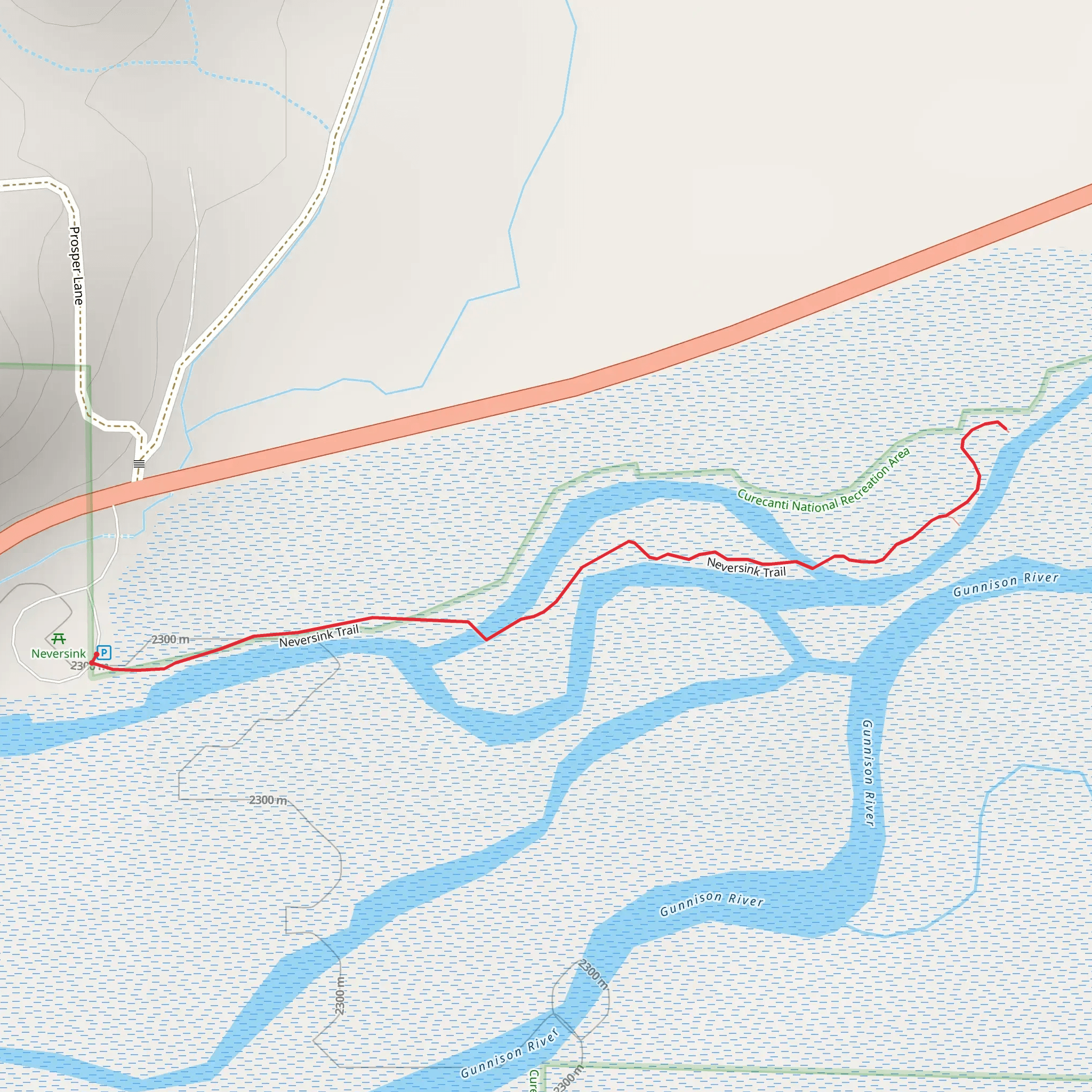 Neversink Trail mobile static map