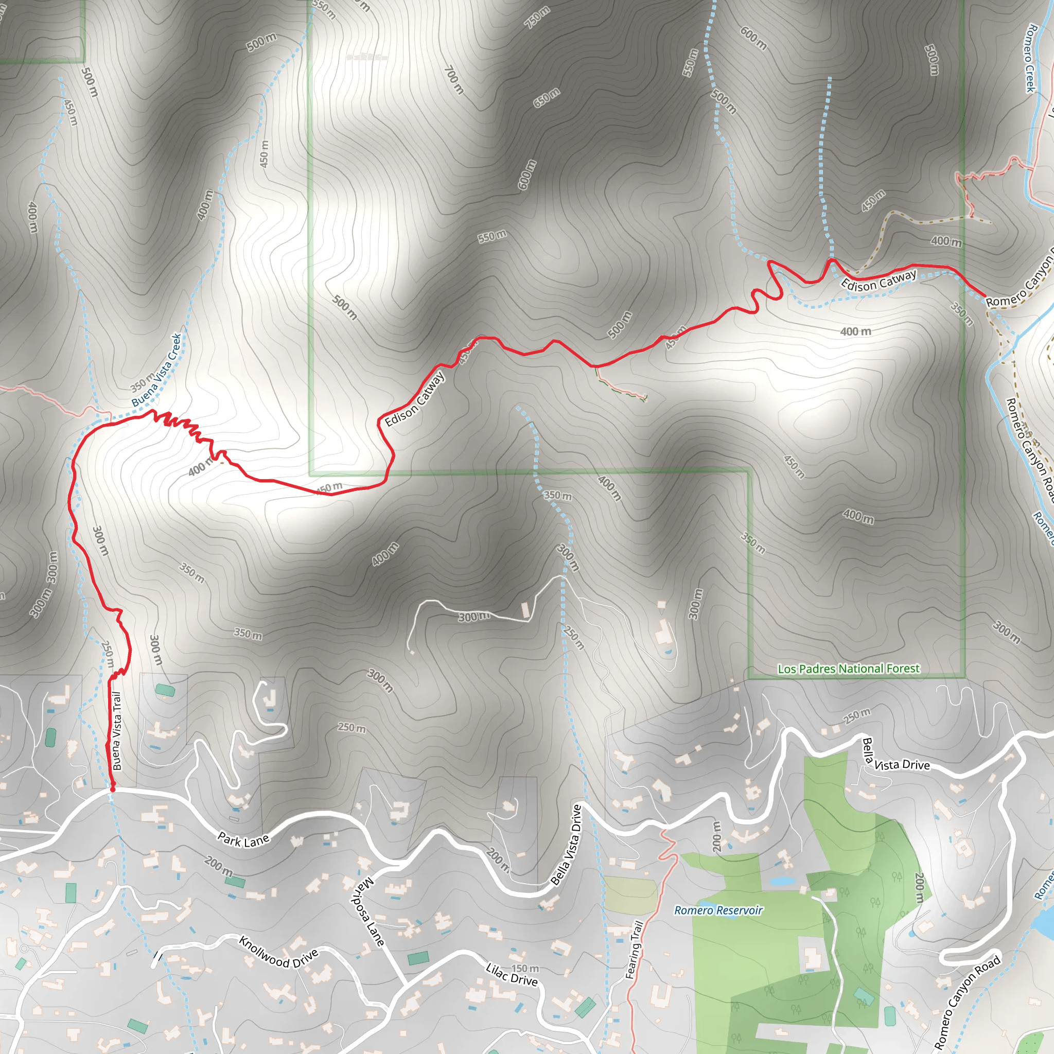 Edison Catway via Buena Vista Trail mobile static map