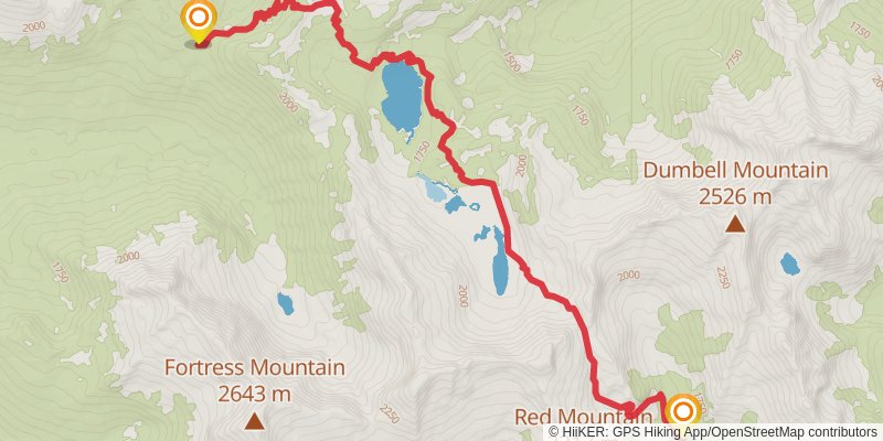 Spider Gap - Buck Creek Pass Loop Via Lyman Lake stage 2 Map