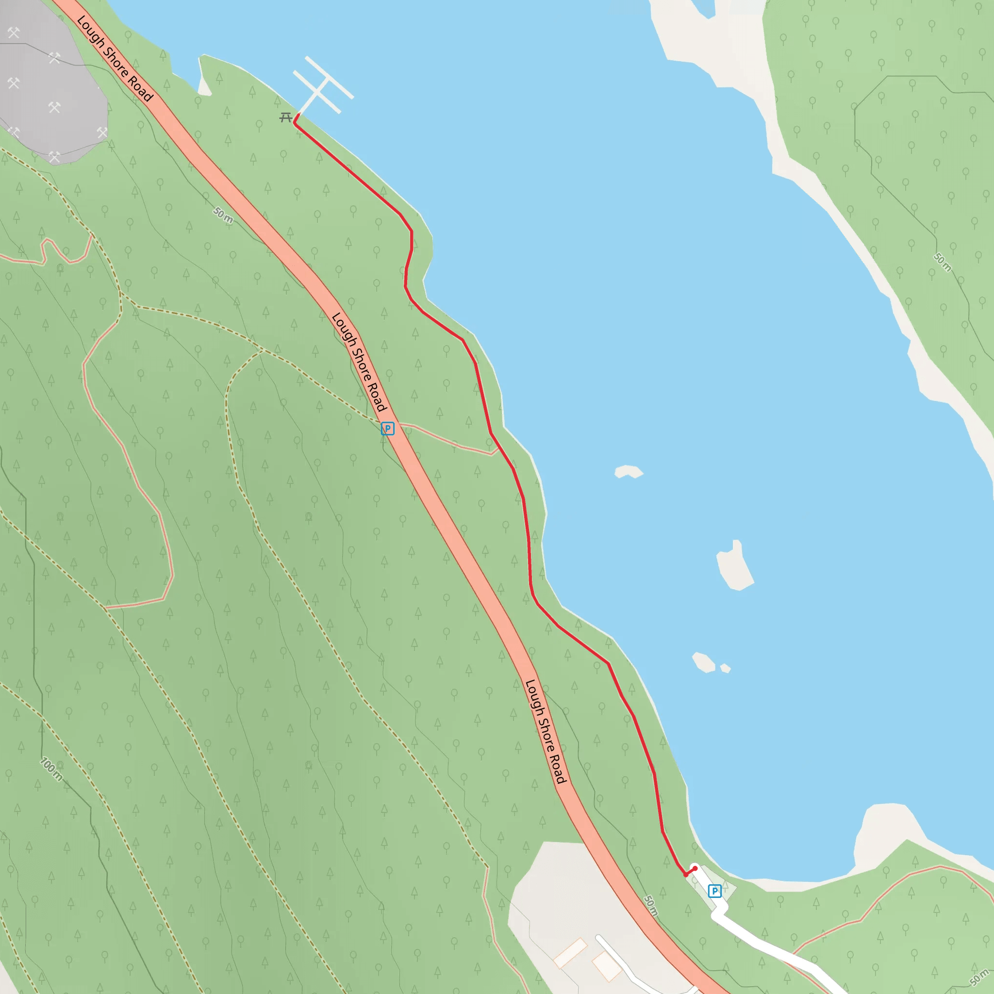 Ely Lodge Forest – Carrickreagh Jetty Walk mobile static map