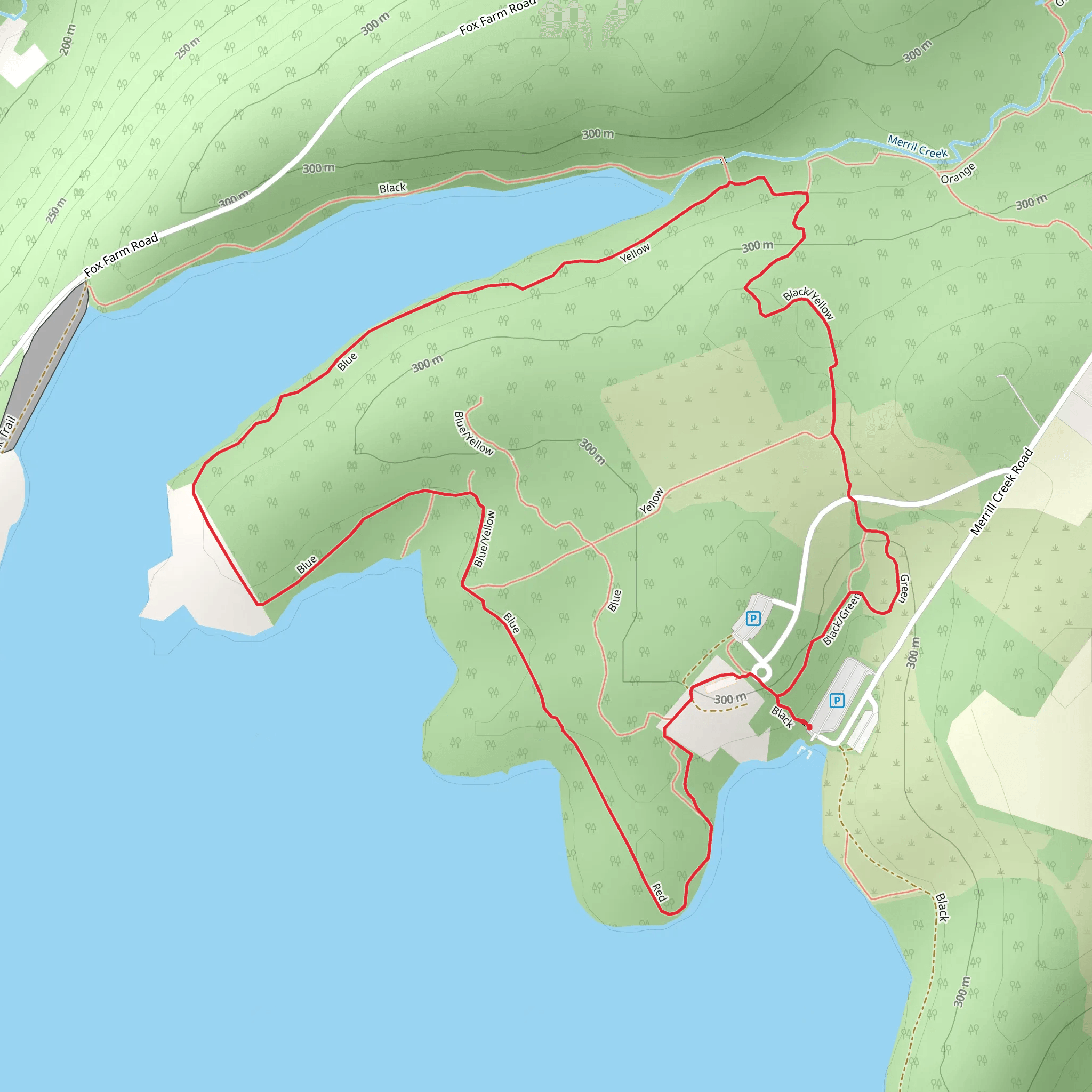 Blue and Yellow Loop Trail mobile static map