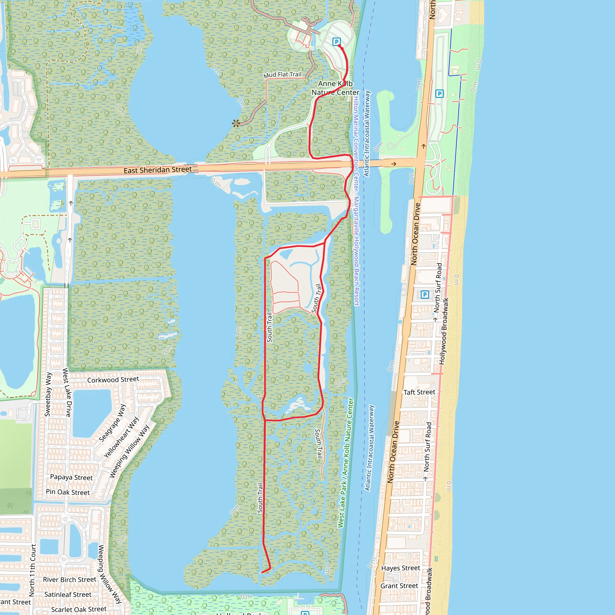 Anne Kolb Nature Center and South Trail Loop mobile static map