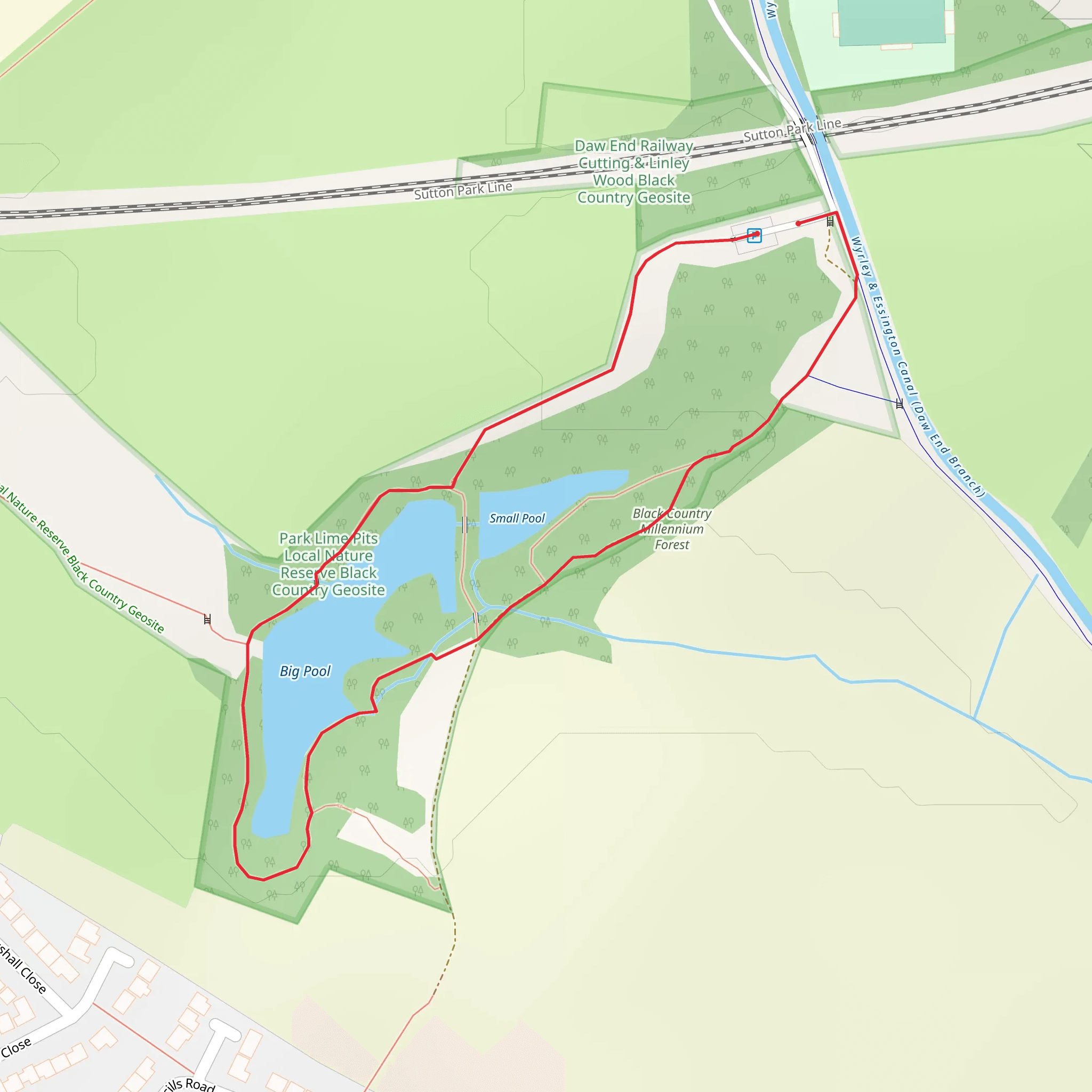 Park Lime Pits Loop mobile static map