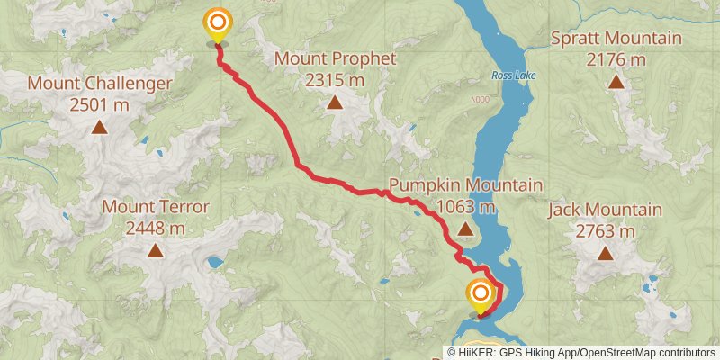 Pacific Northwest Trail stage 50 Map