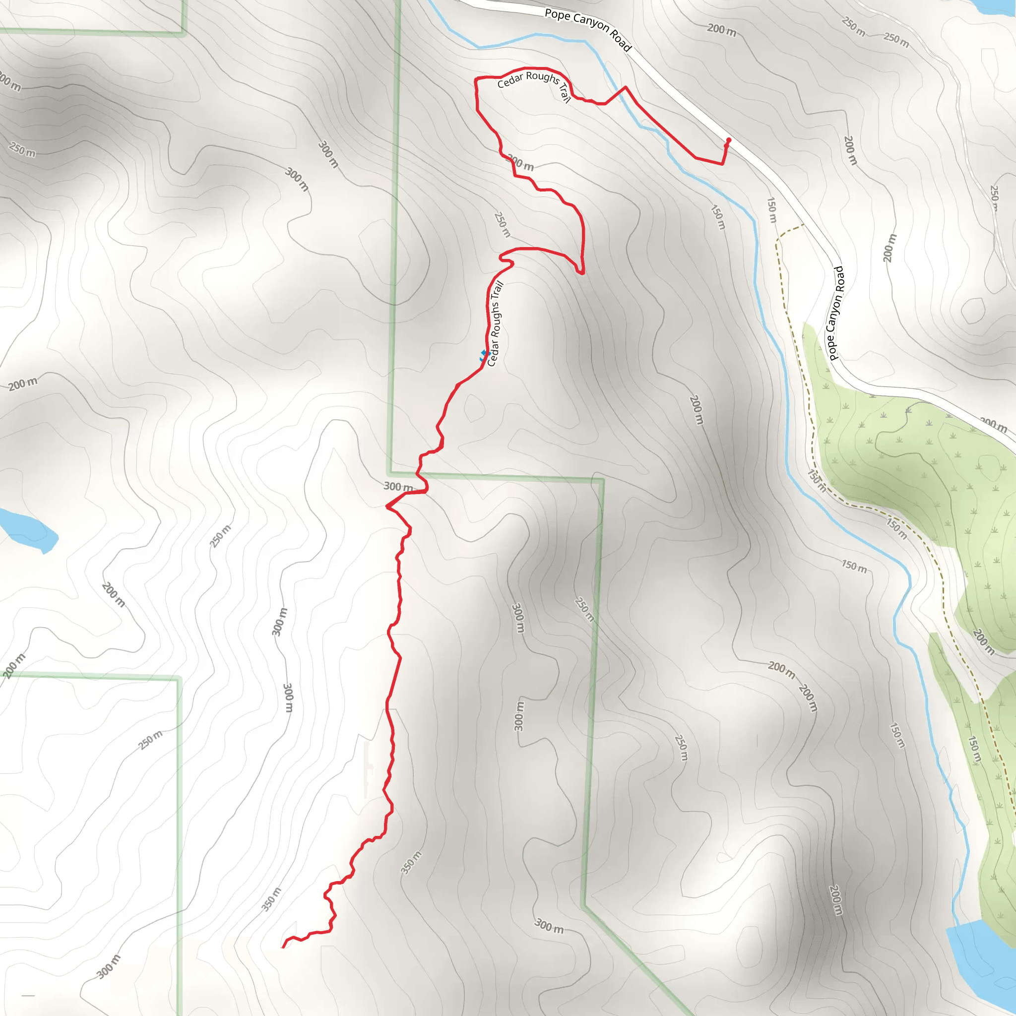 Cedar Roughs Trail mobile static map